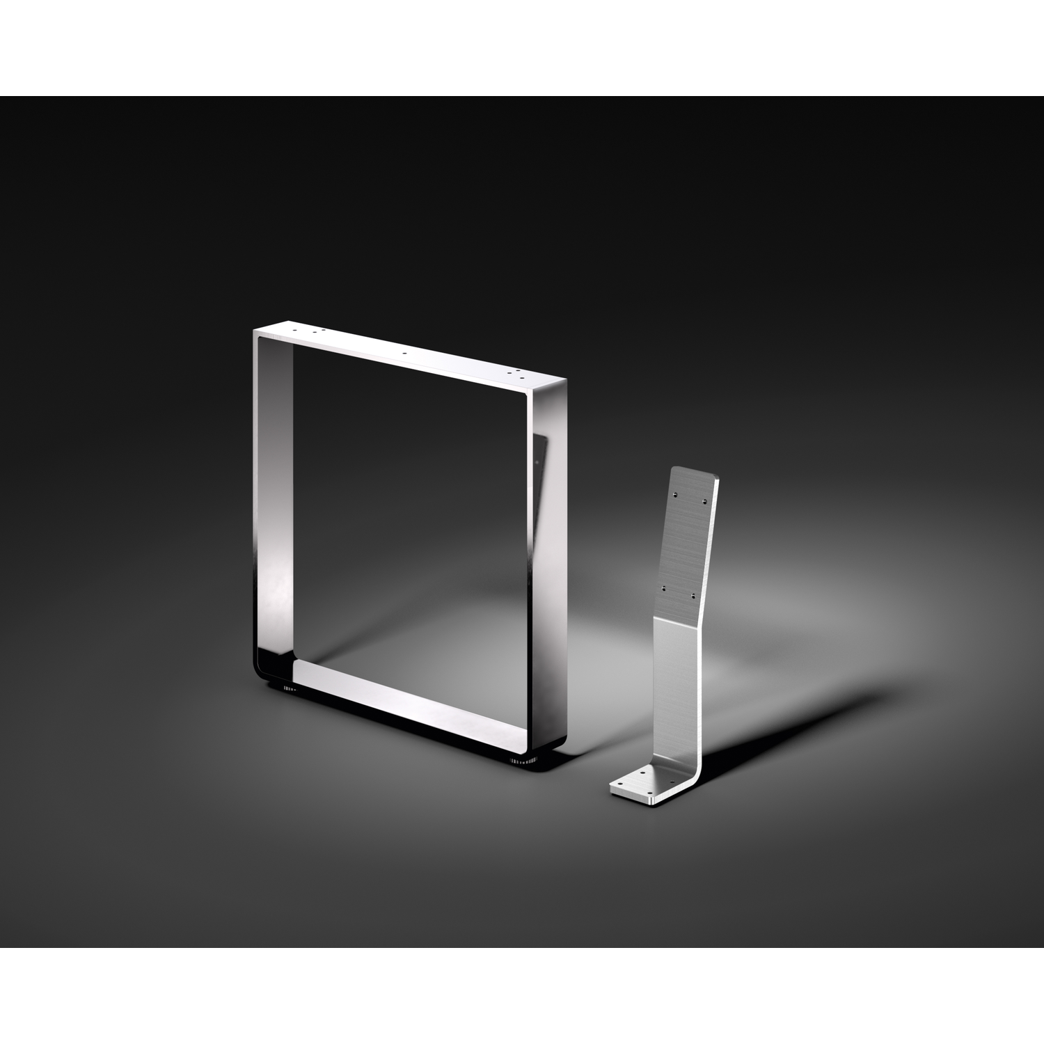 Pied u banc chrome h=420mm/l=430mm  
