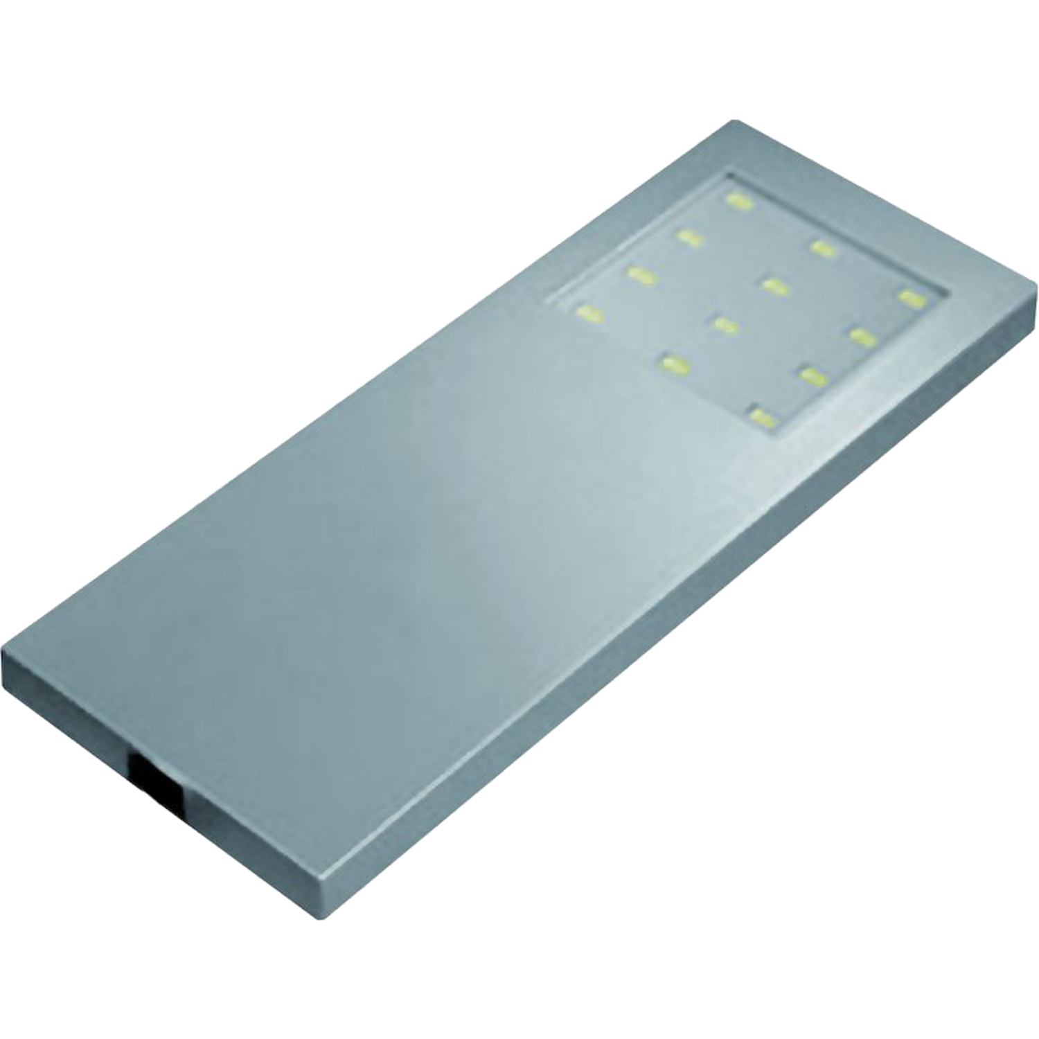 Hera set 1 x slim-pad Led 5w 24V 3000K look inox +transfo 15W