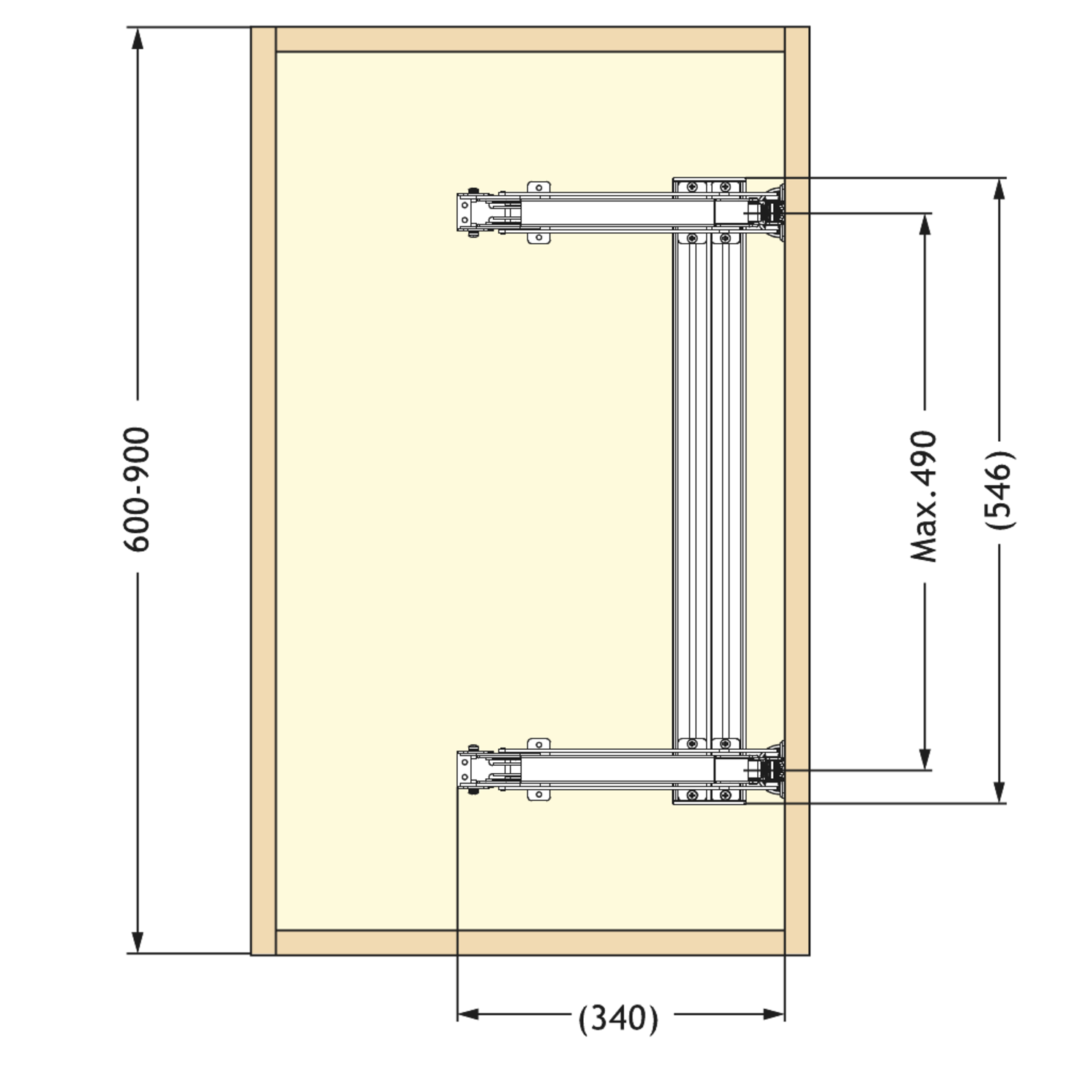 Set-charniere Monoflat Lin-X600 nickele