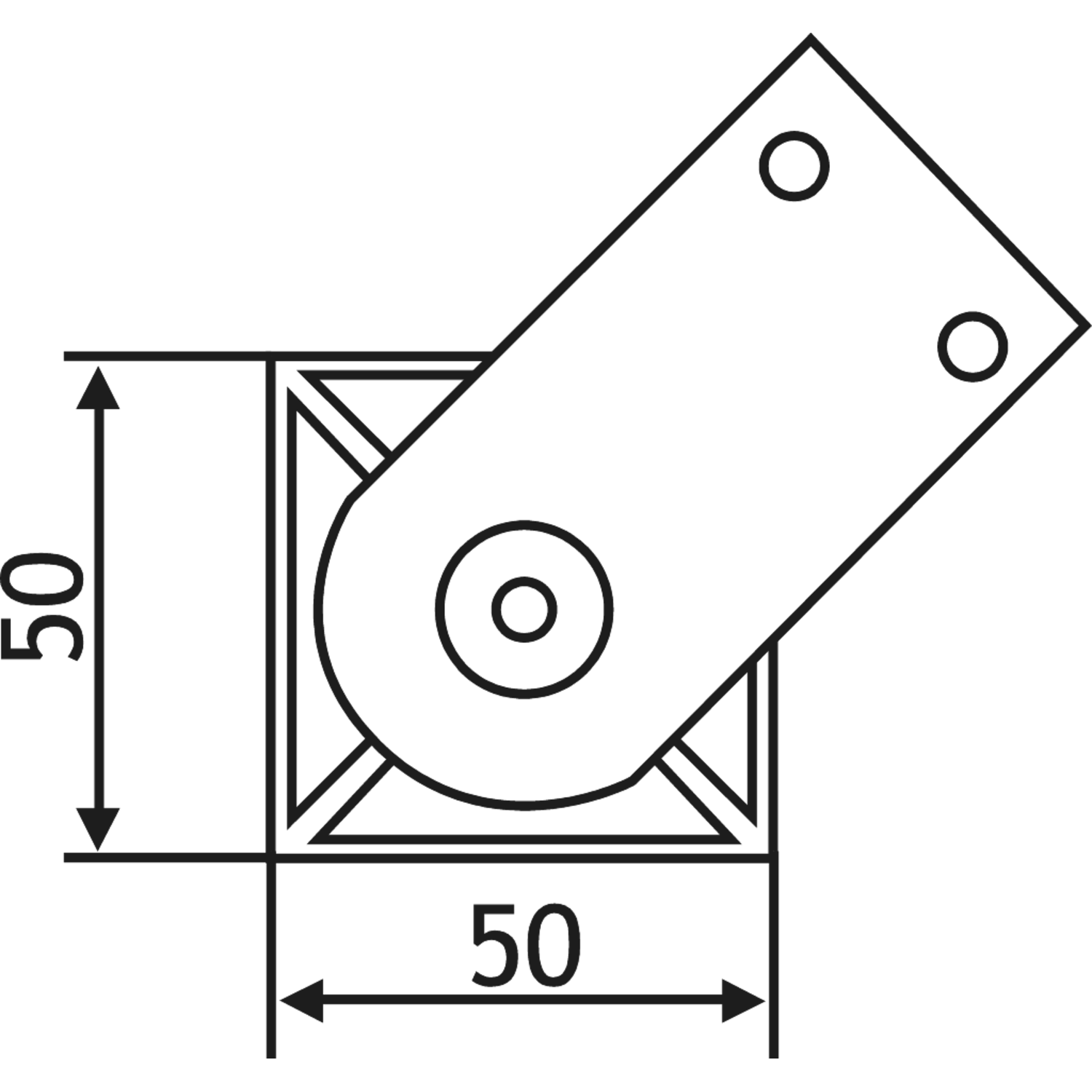 Meubelpoot capri alu h.150 mm mat zwart