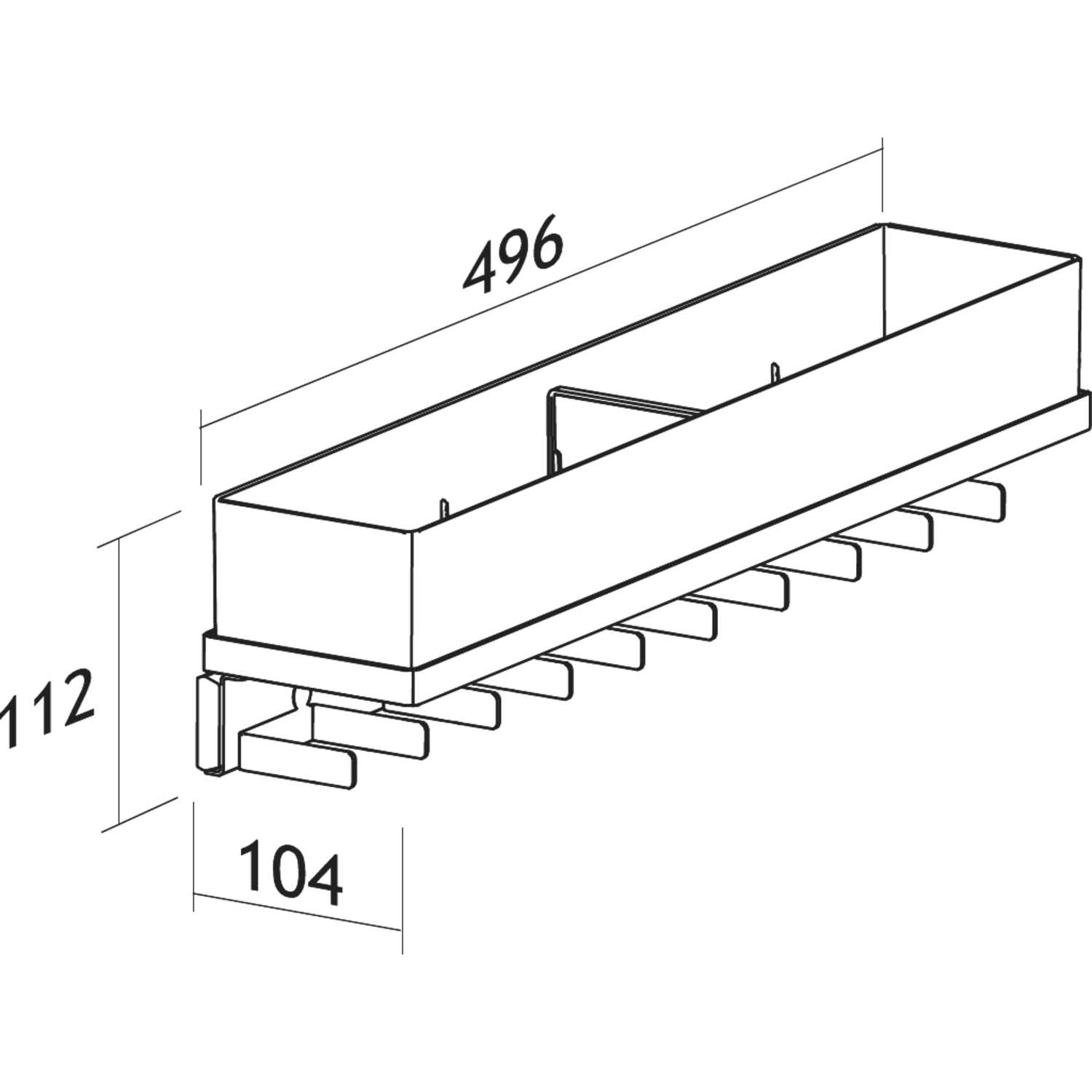 Tf-line dassen- en riemenhouder d.494mm antraciet