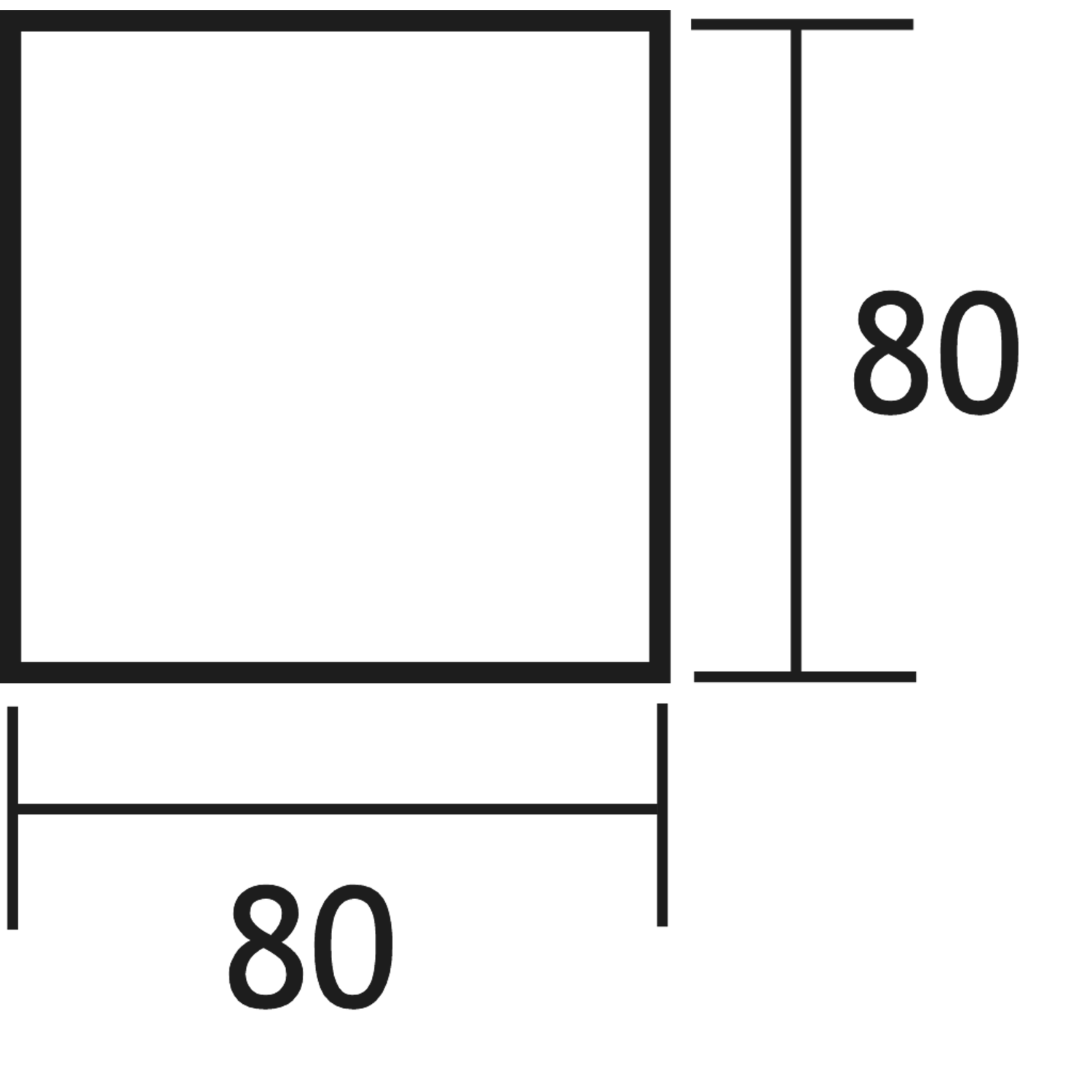 Pied de table Q80 noir mat 80x80mm h71 reglable  