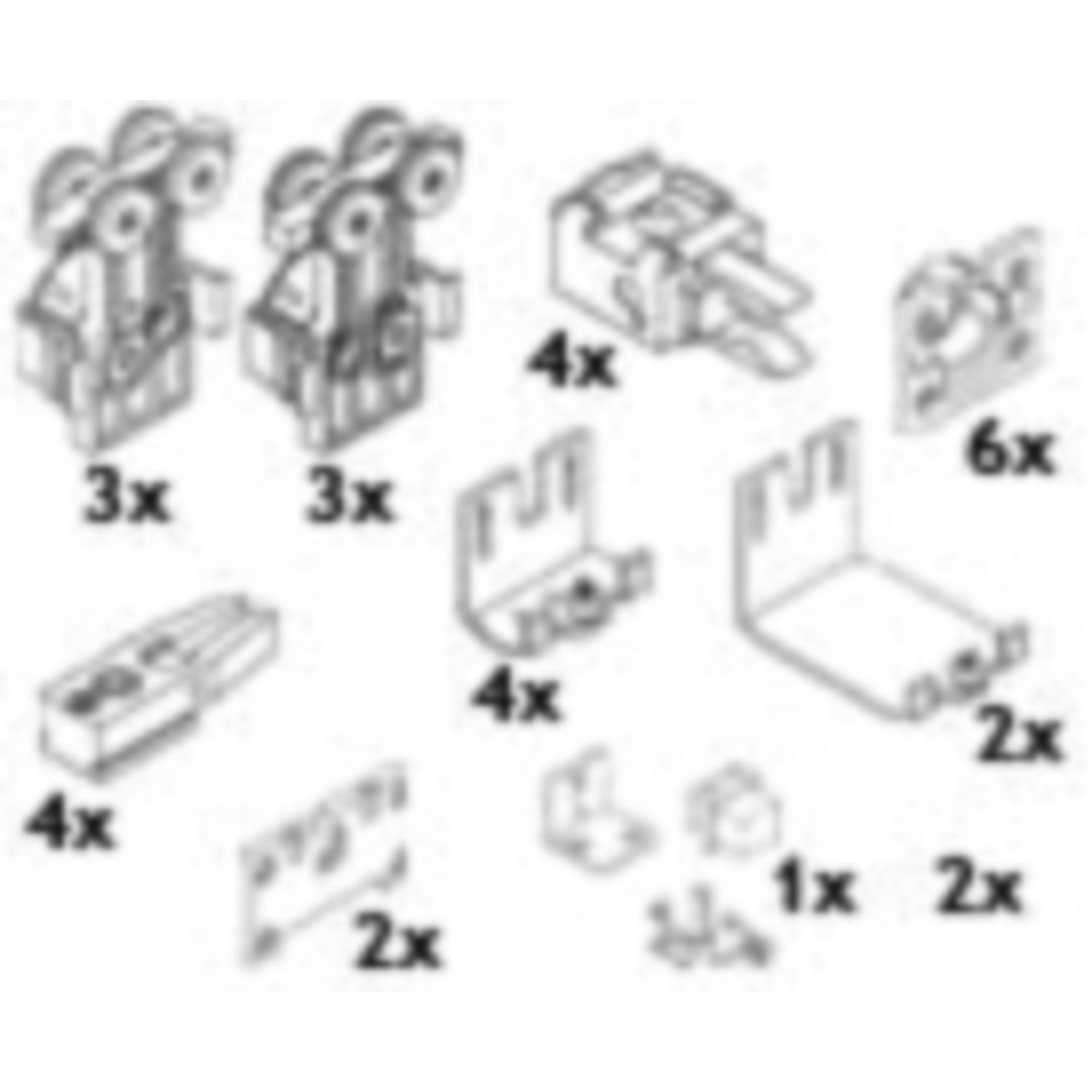 Garniture Hawa Clipo 36 H MS, pour 2 portes ,26mm 