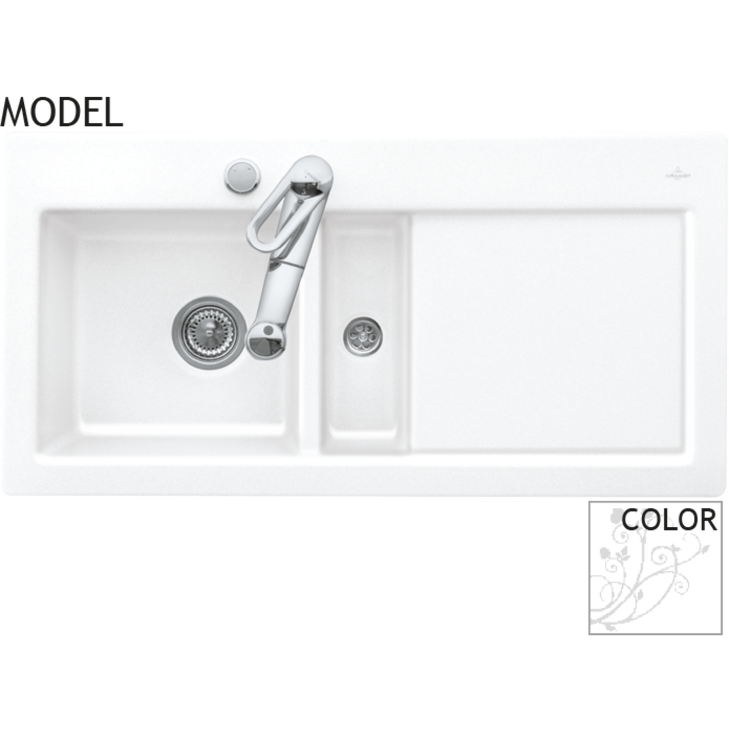 V&B 6770.01.kw subway 60g la rose ceramicplus
