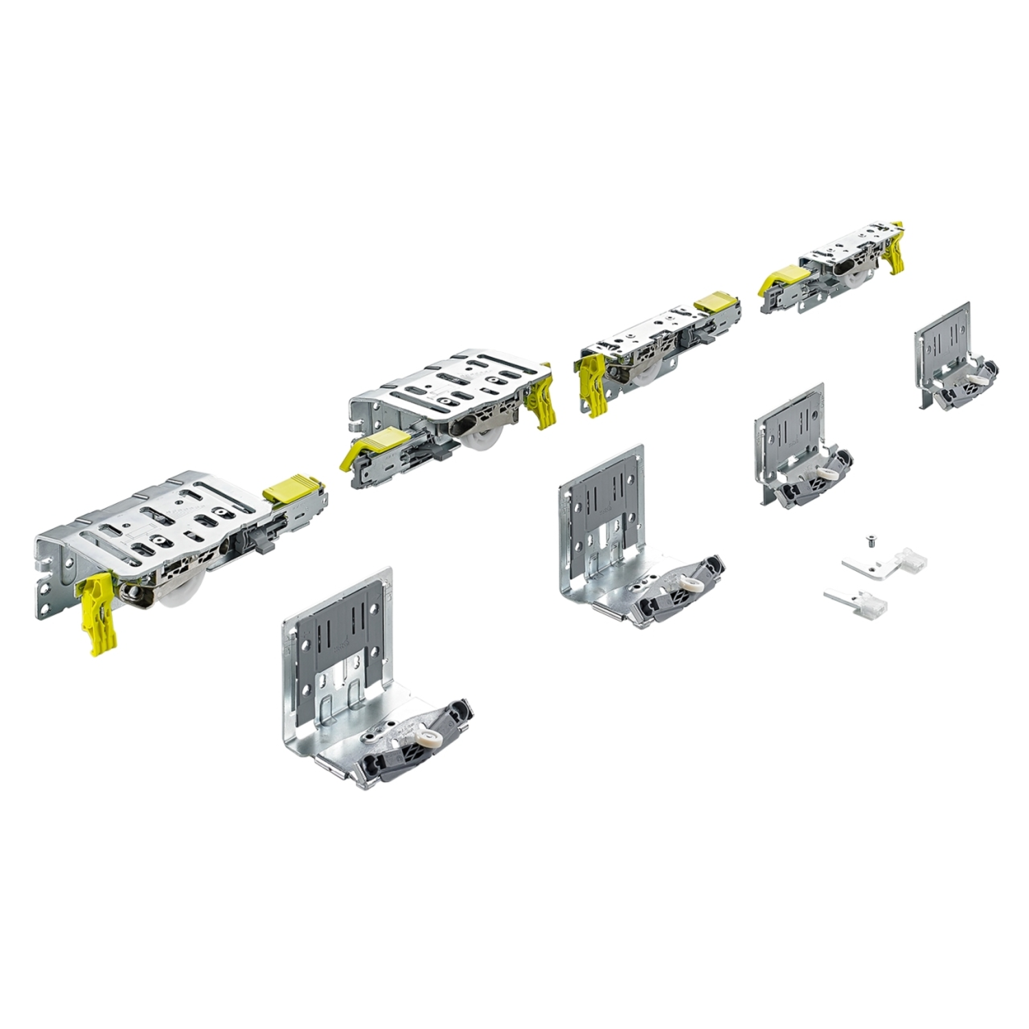TopLine XL, Kit de pièces de coulissage et de guidage, STB 19, 17 mm,  18 à 30 mm, 60 kg, à 3 portes