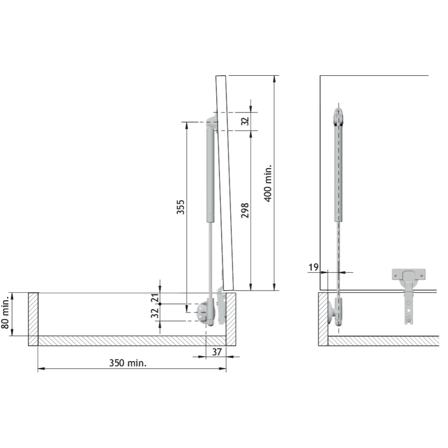 Gaspomp Kraby 60n l355 geremde opening voor kist
