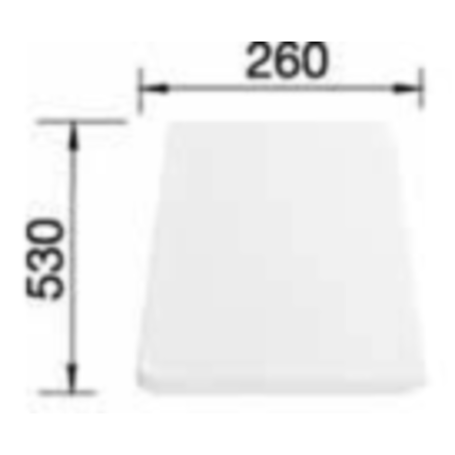 Snijplaat 530x260x17 (median)