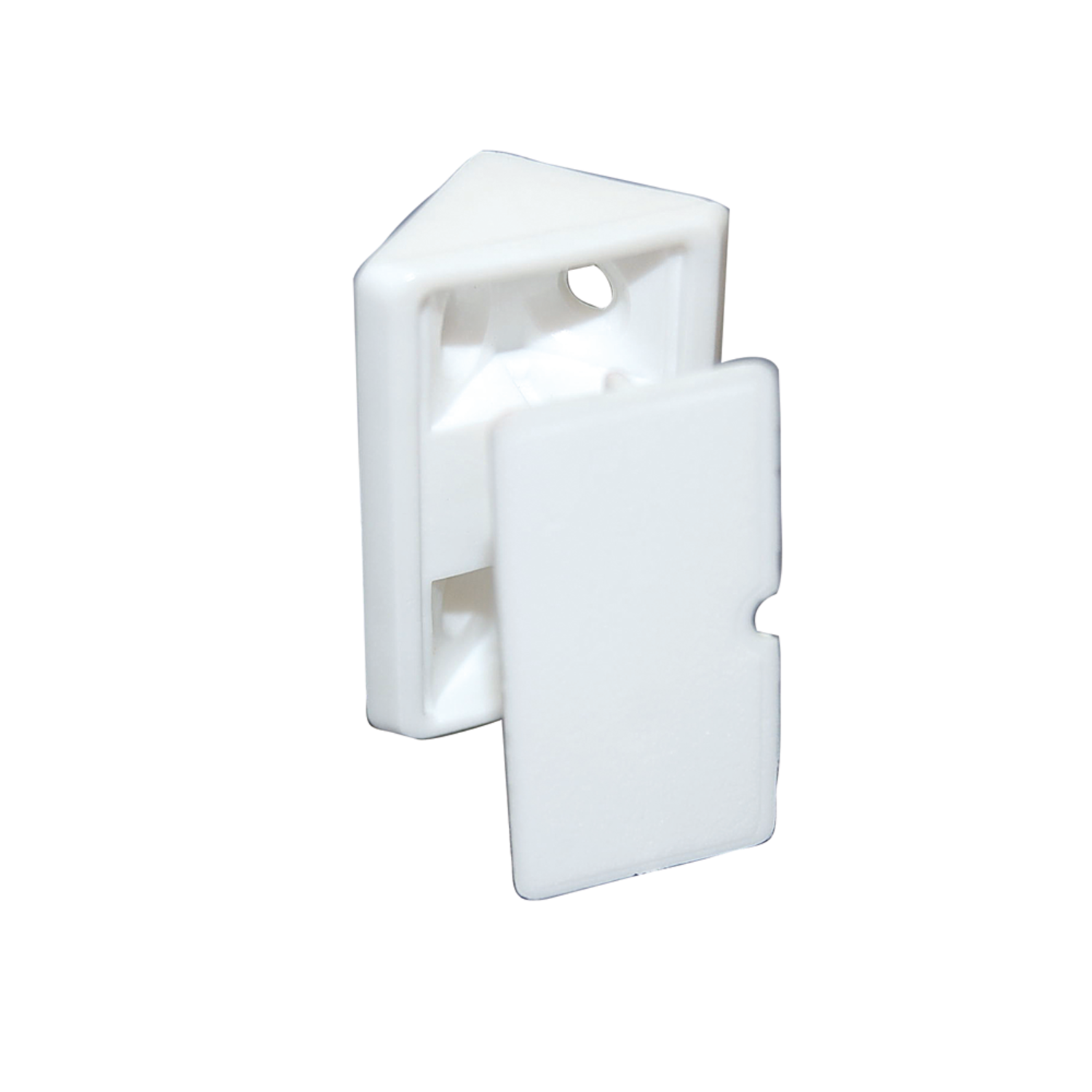 Équerre polypro avec cache grand modèle blanc 