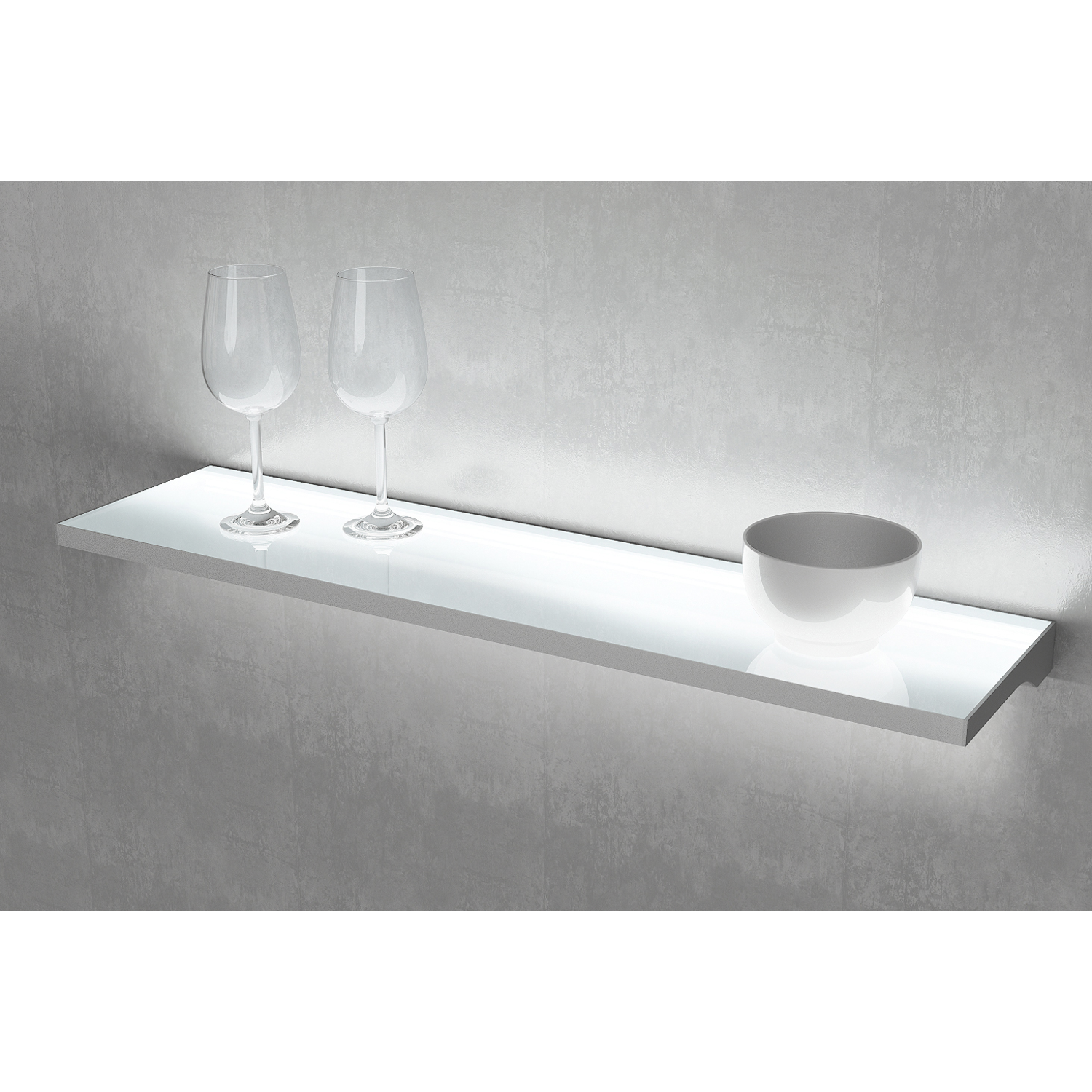 Teo Slim led tablette verre 600mm 6,56W 3000K alu 