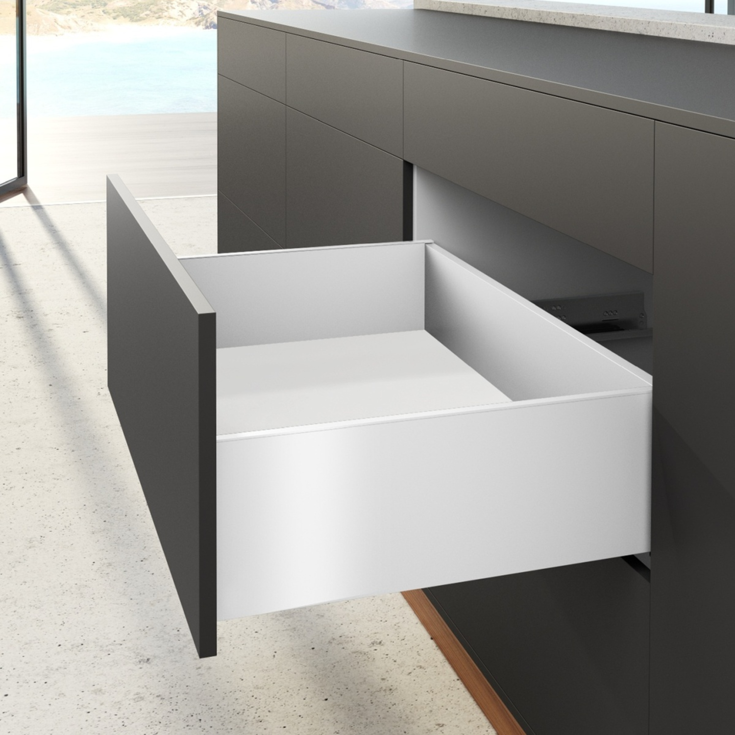 AvanTech YOU set zijwand h187 l550mm wit L/R zonder frontbevestiging