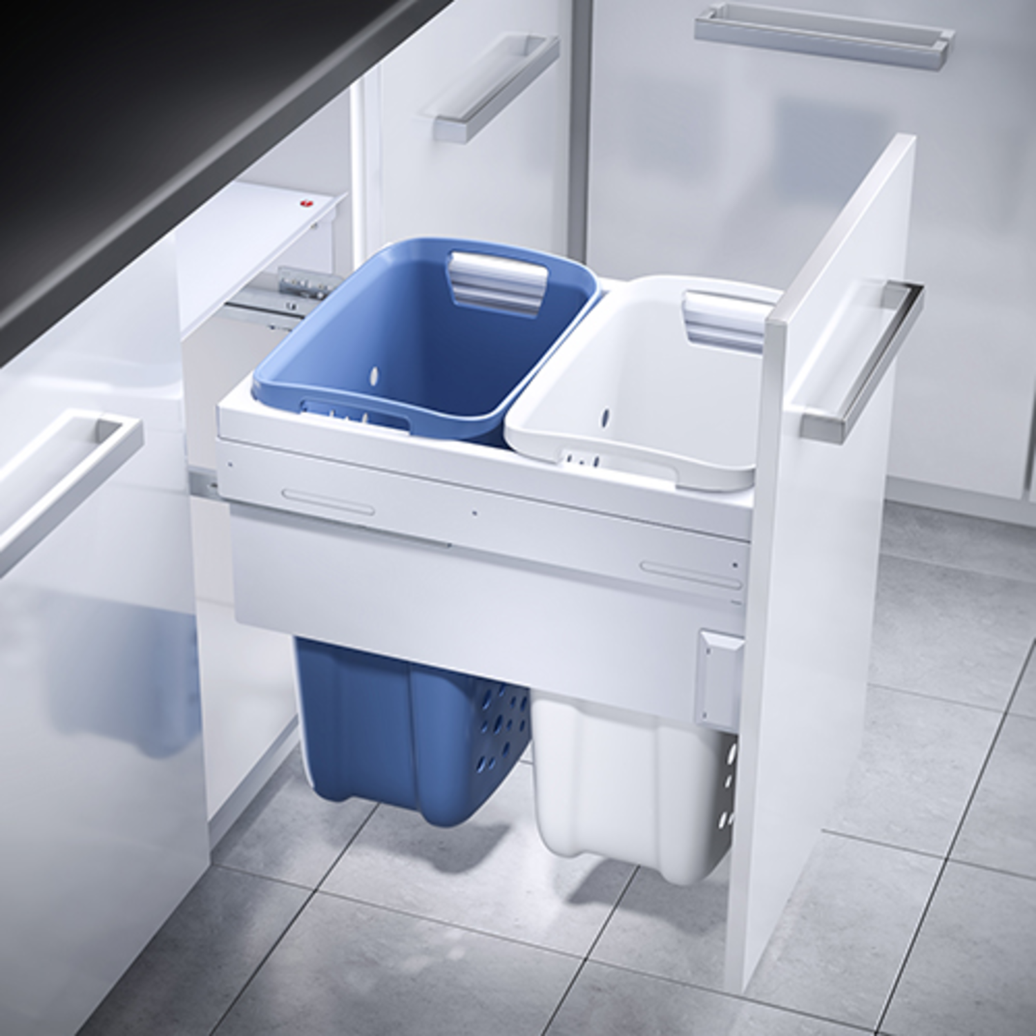 Hailo Laundry Carrier k.45 2x33l blanc 