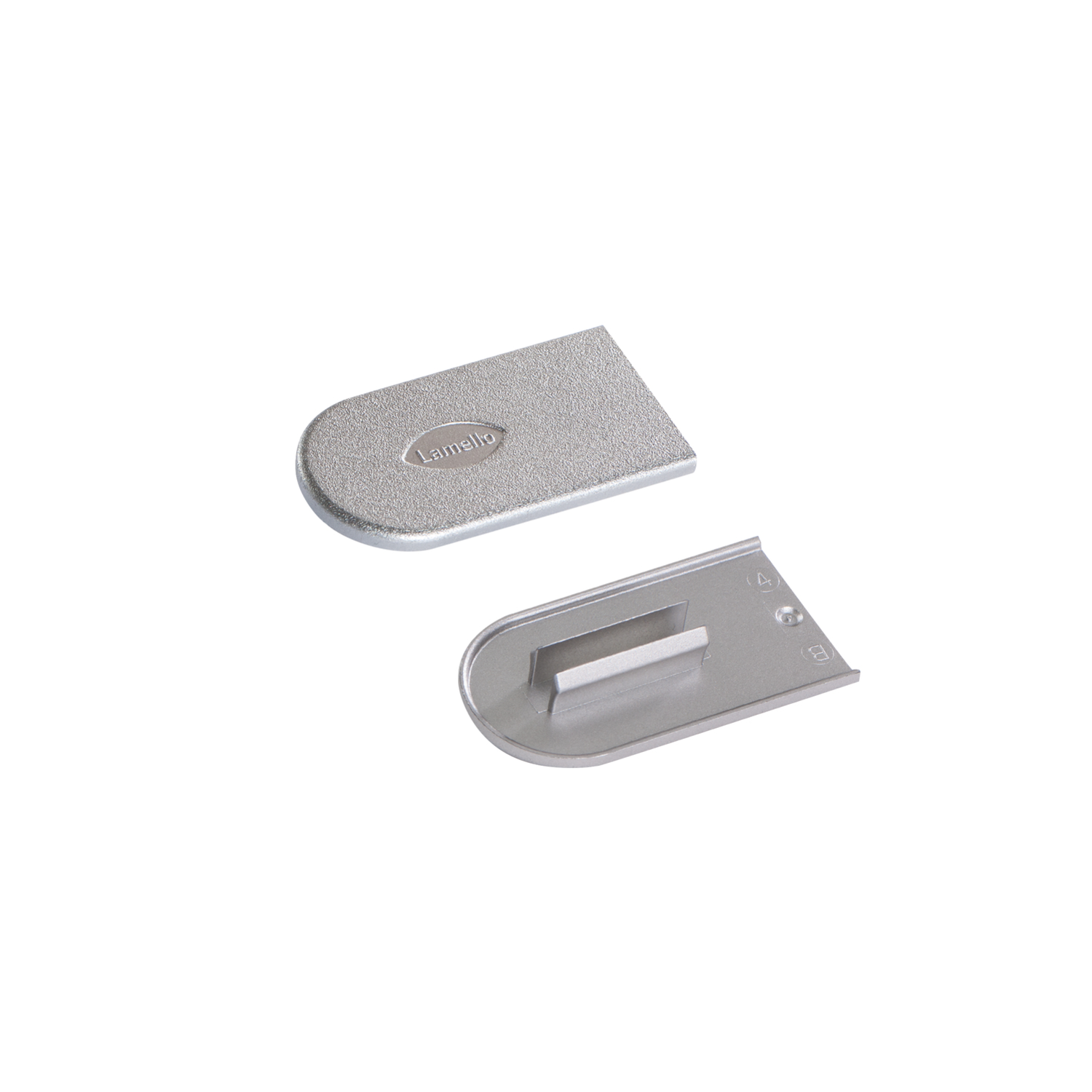 Cabineo afdekkappen metal look zilver 2000st