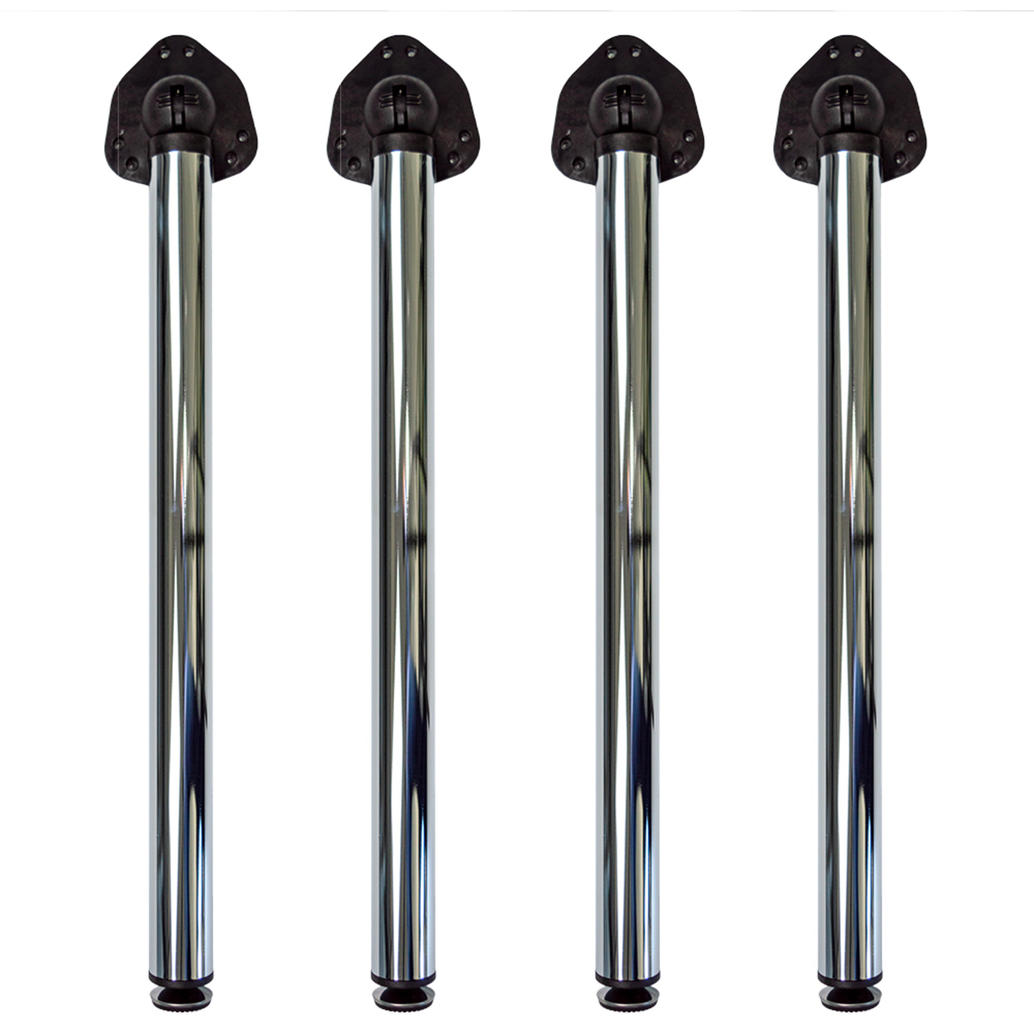 Clappo set opblapbare tafelpoten h.71 chroom
