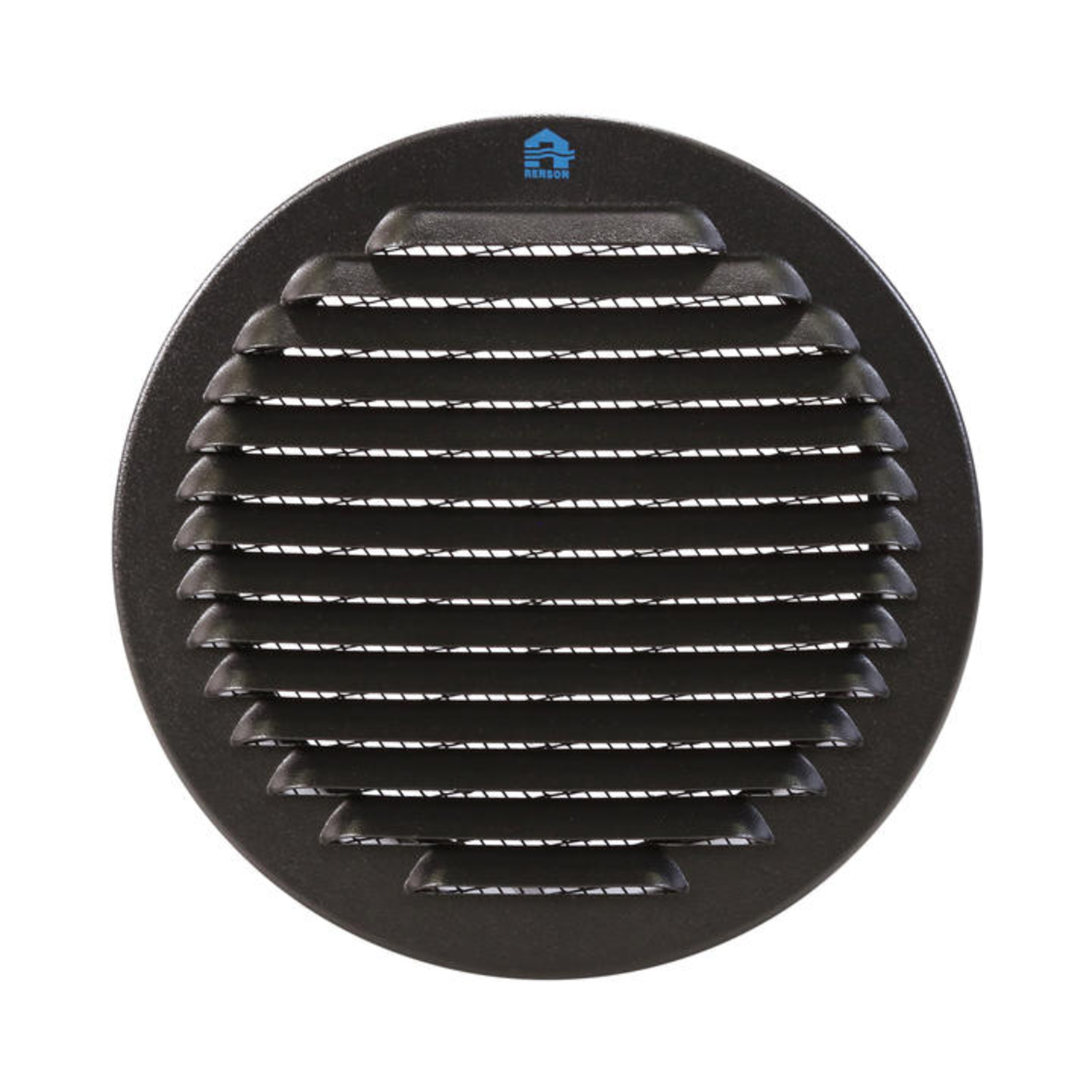 Grille ronde estampée en alu 435r d145mm noir  
