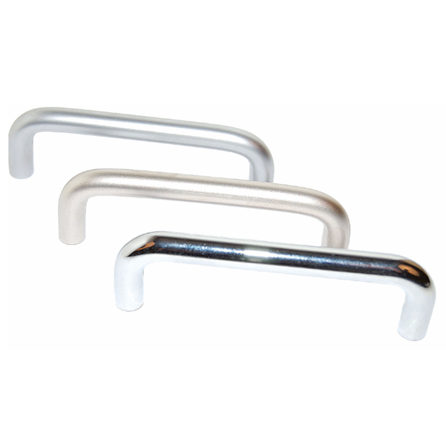 Greep u staal chroom mat ba 128mm L 138mm