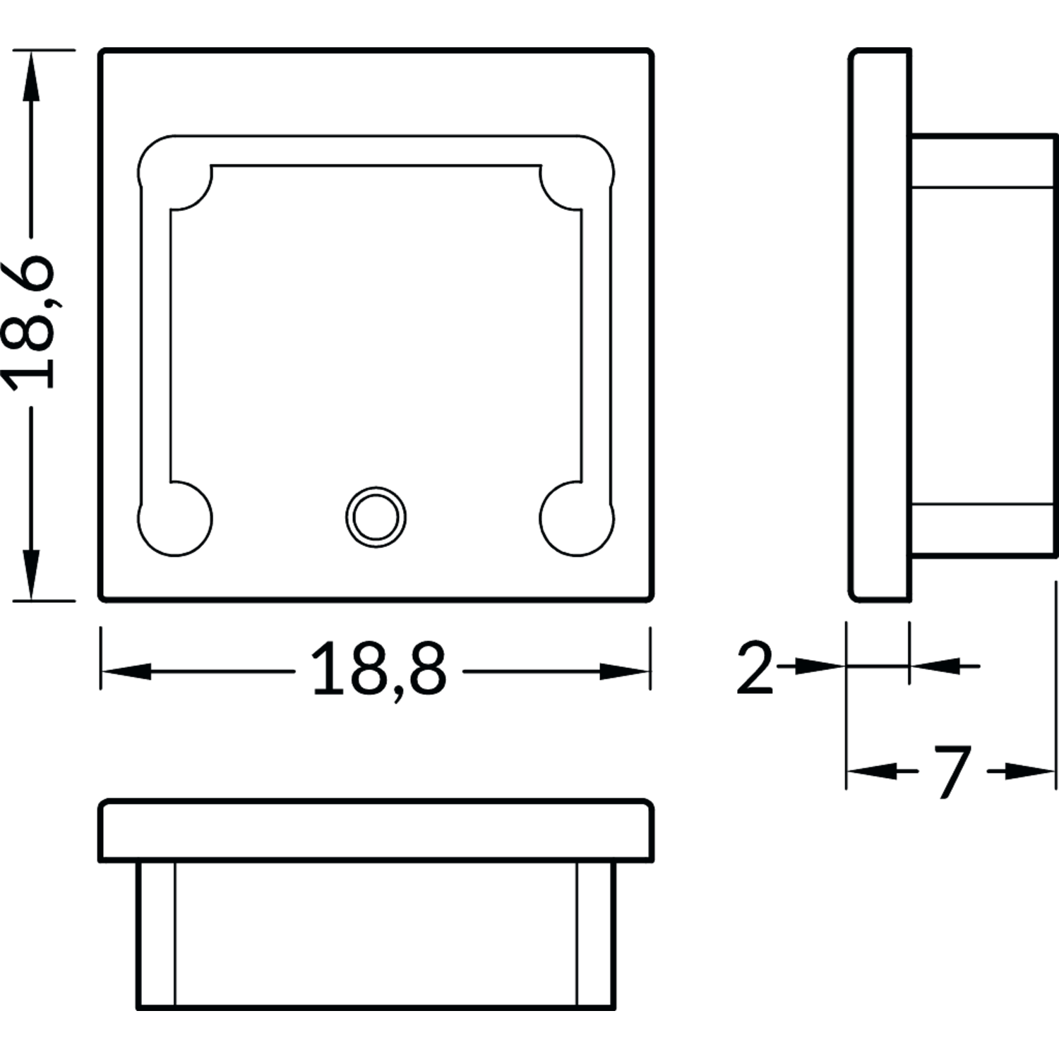 Eindstuk Smart16 wit
