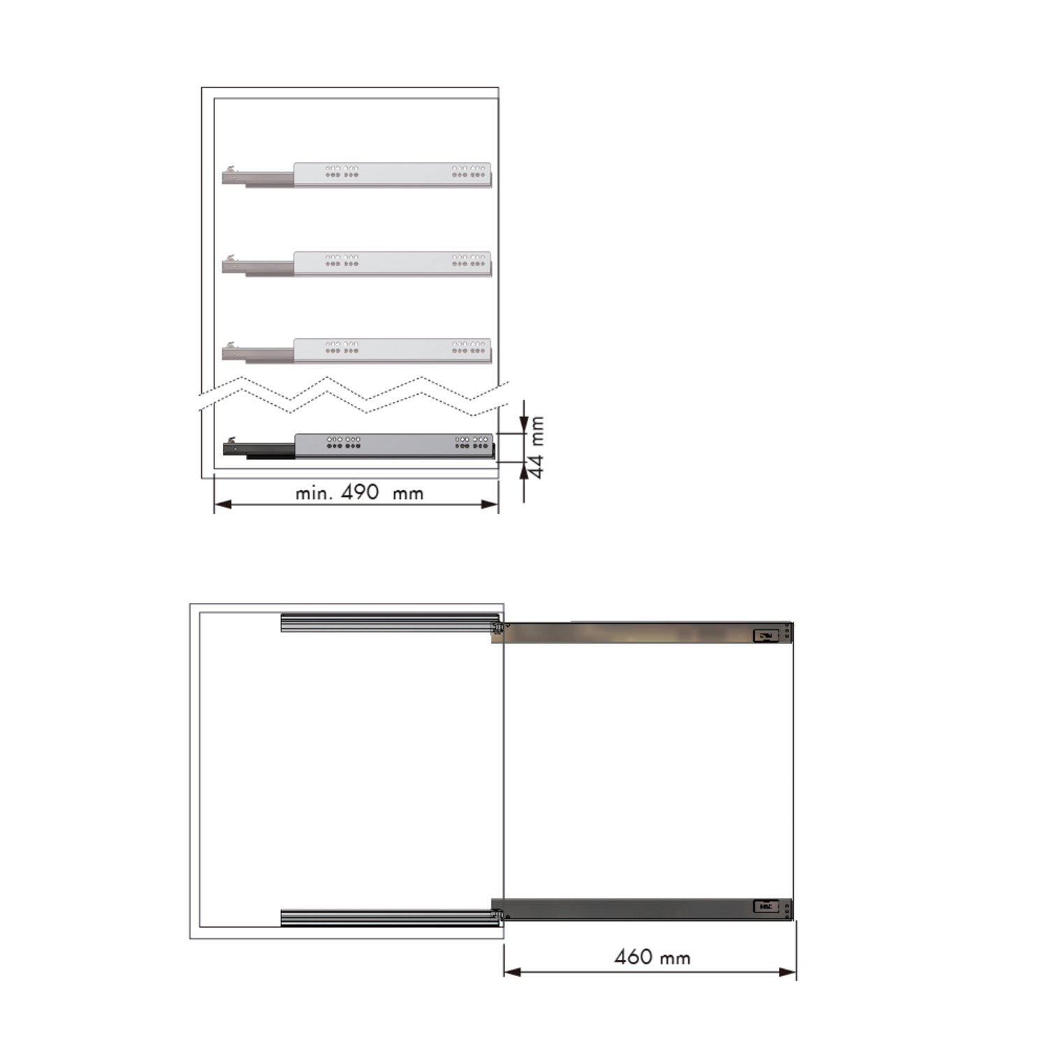 Amari plateau extractible anthracite 