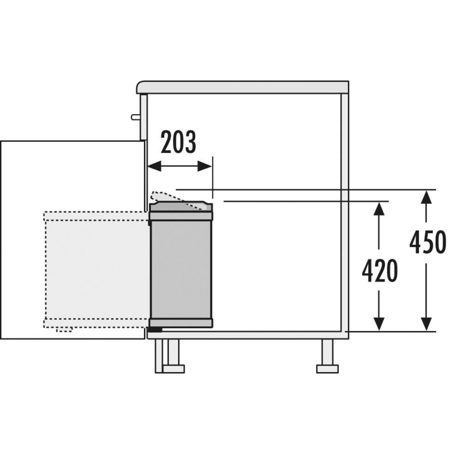 Hailo uno poubelle 18l blanche  
