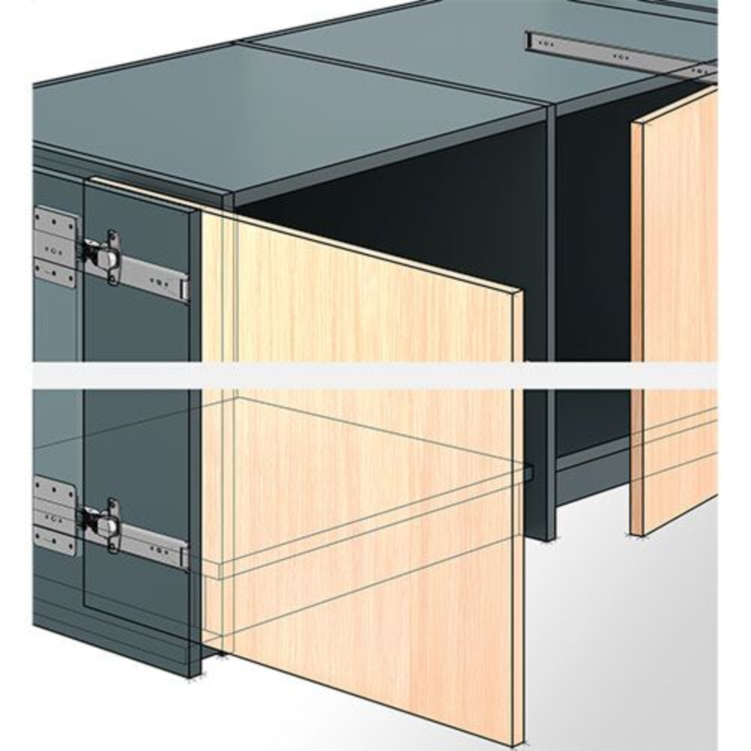 Système de porte pivotante coulissante KA 5740 / 700 mm