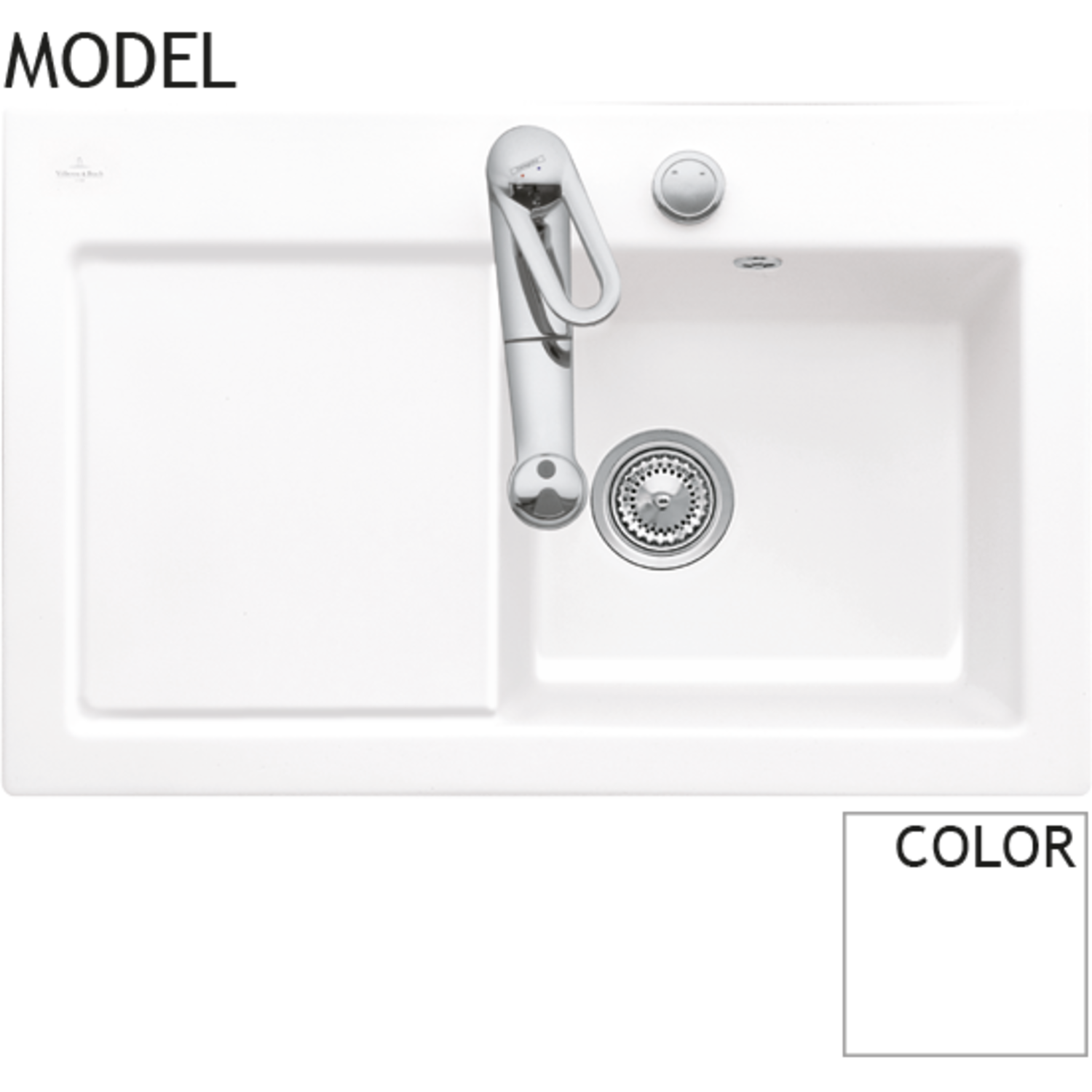 V&B 6714.01.kg subway 45d blanc neige brillant ceramicplus