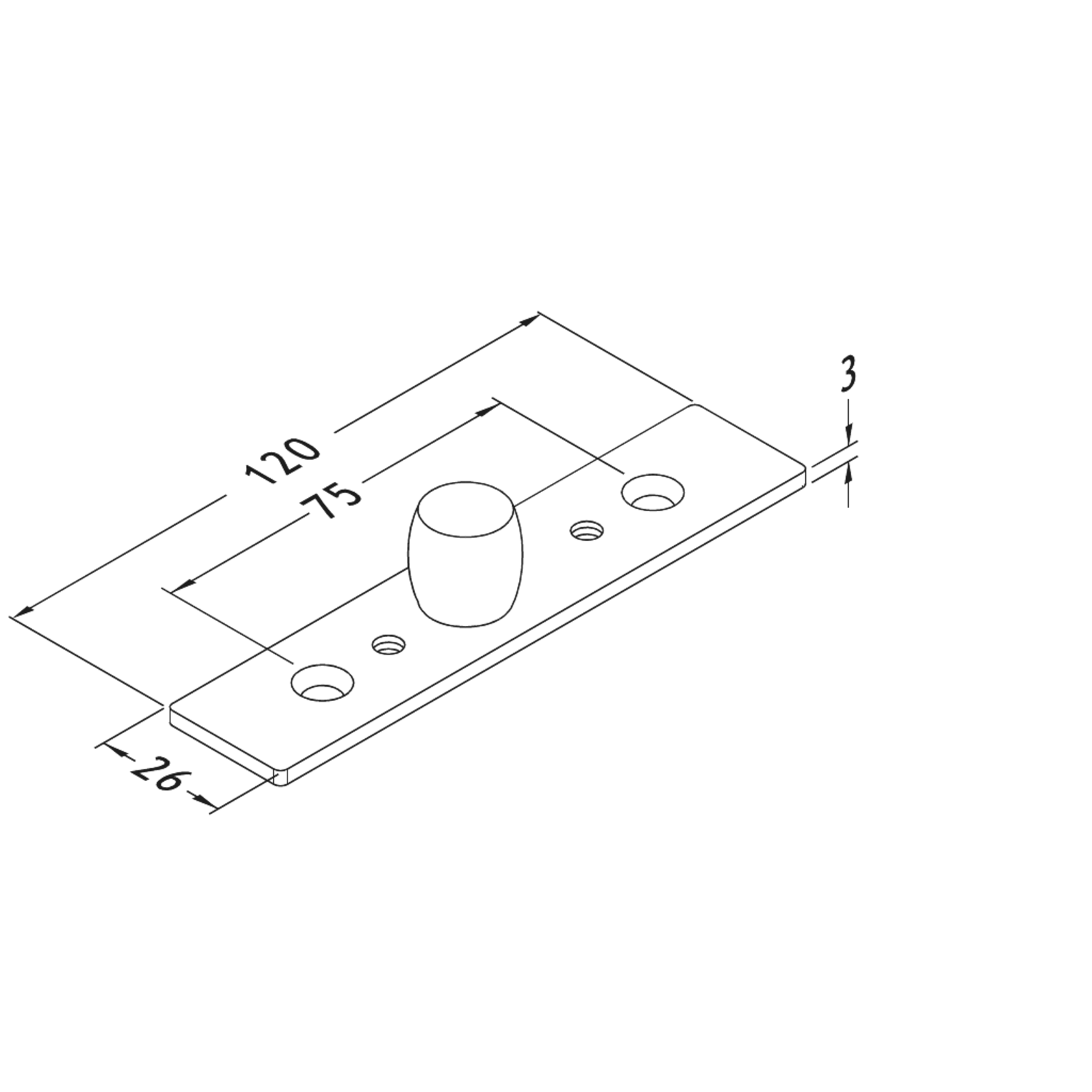 Pivot supérieur, inox (cnc)