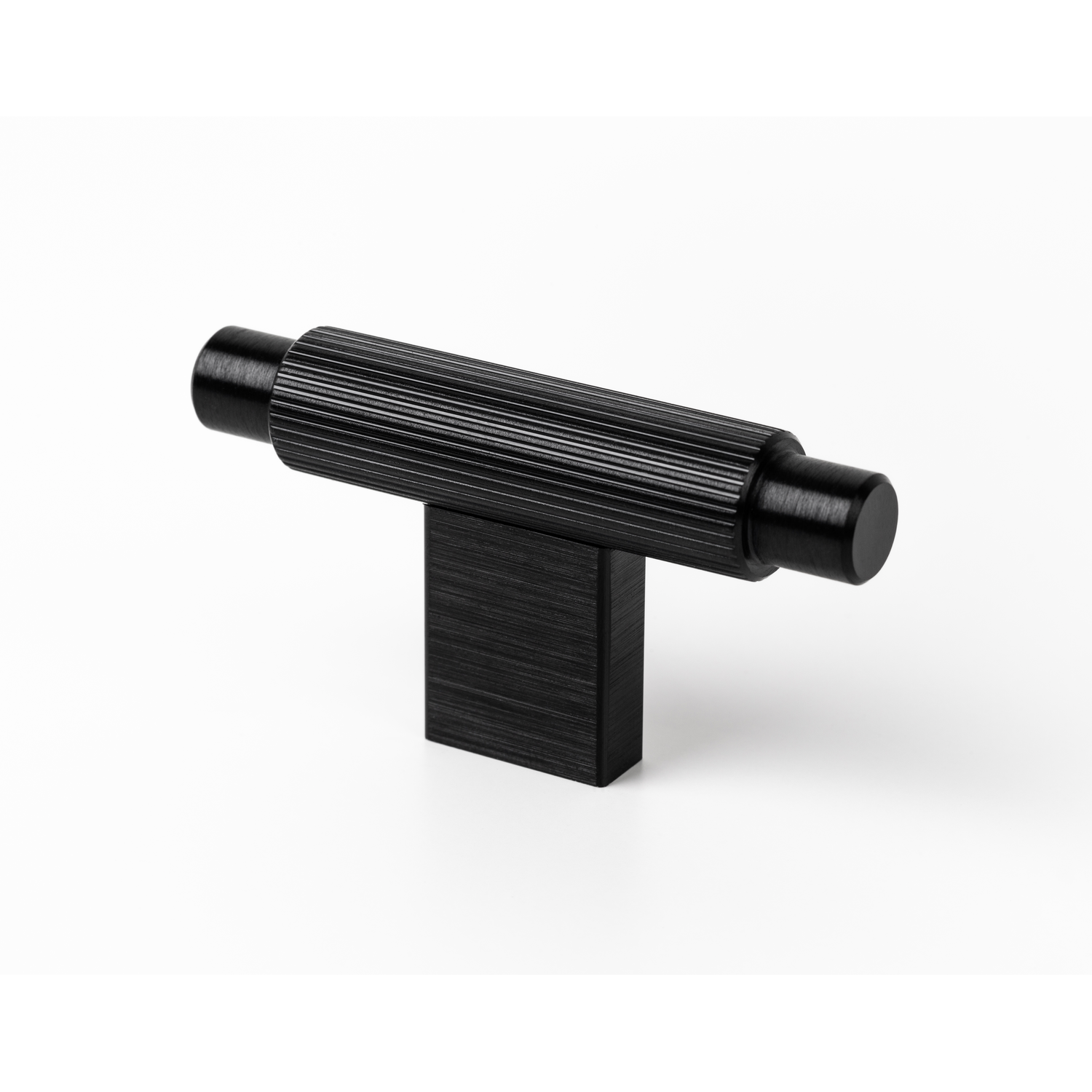 T-knop ARPA L70 aluminium geborsteld zwart