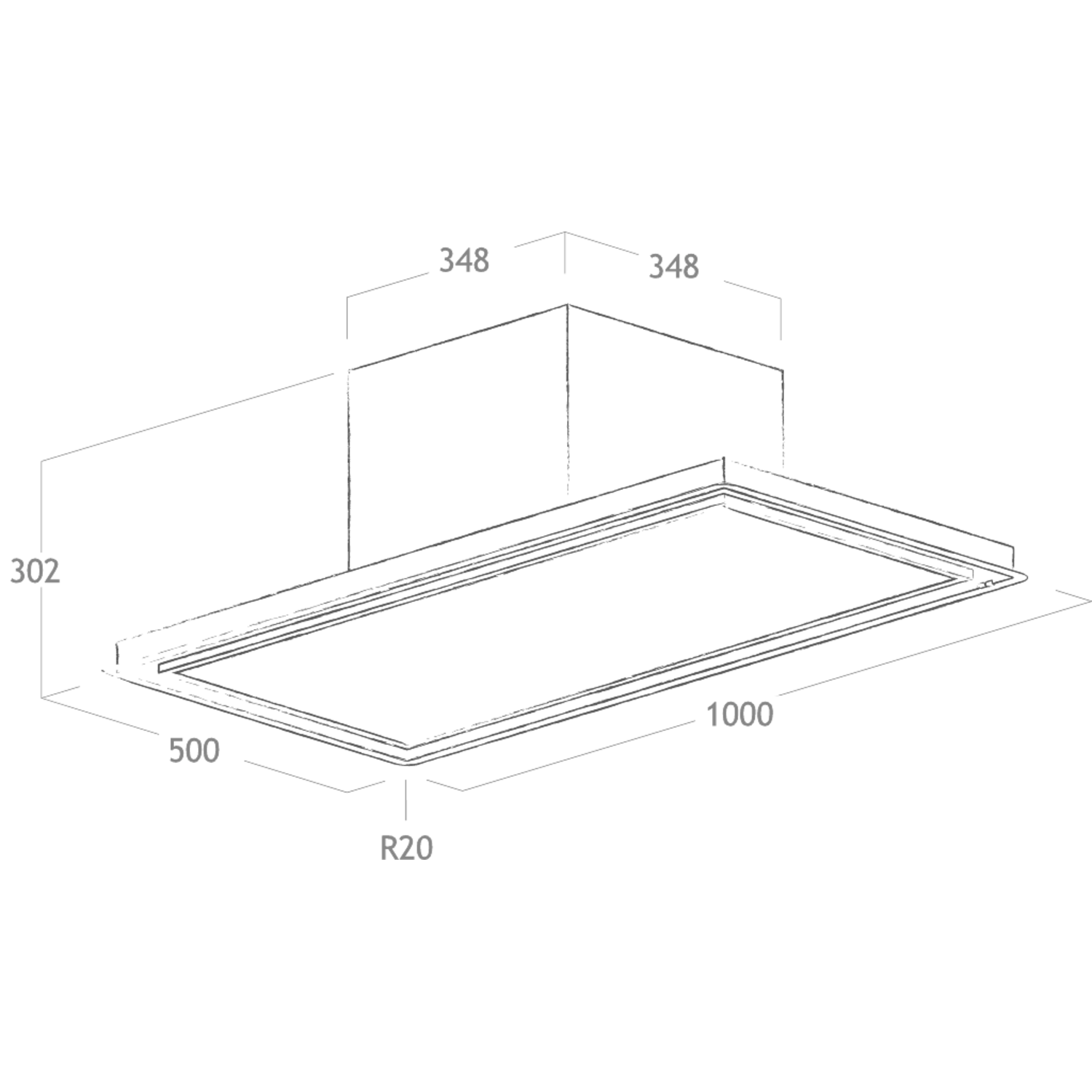 Skydome plafond aspiration blanc 100 cm 