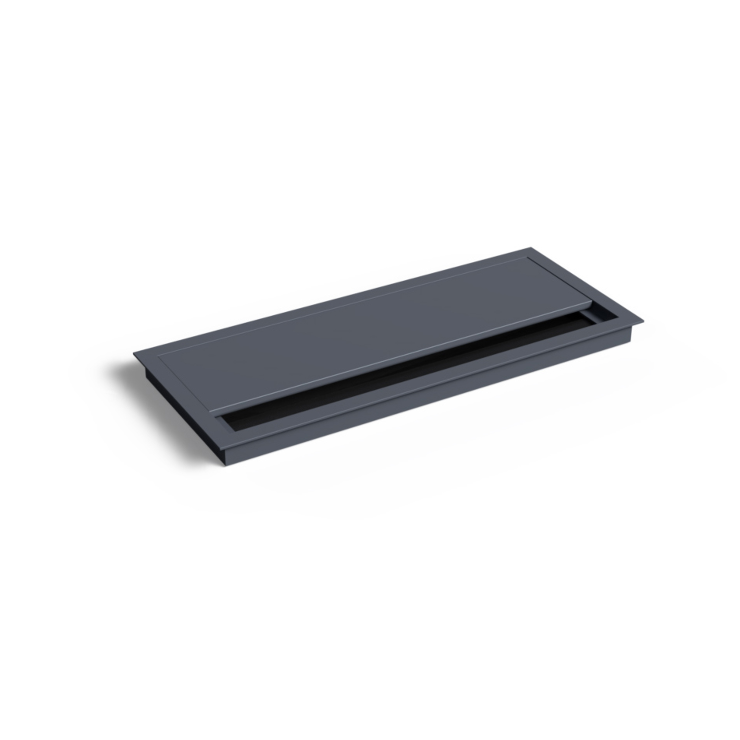 Passe cable Exit titanium 100x240x13.5mm+couvercle 