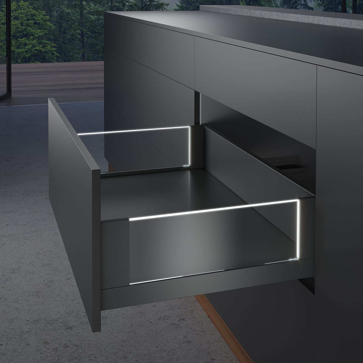  AvanTech YOU Illumination - profilé design de côté de tiroir Inlay