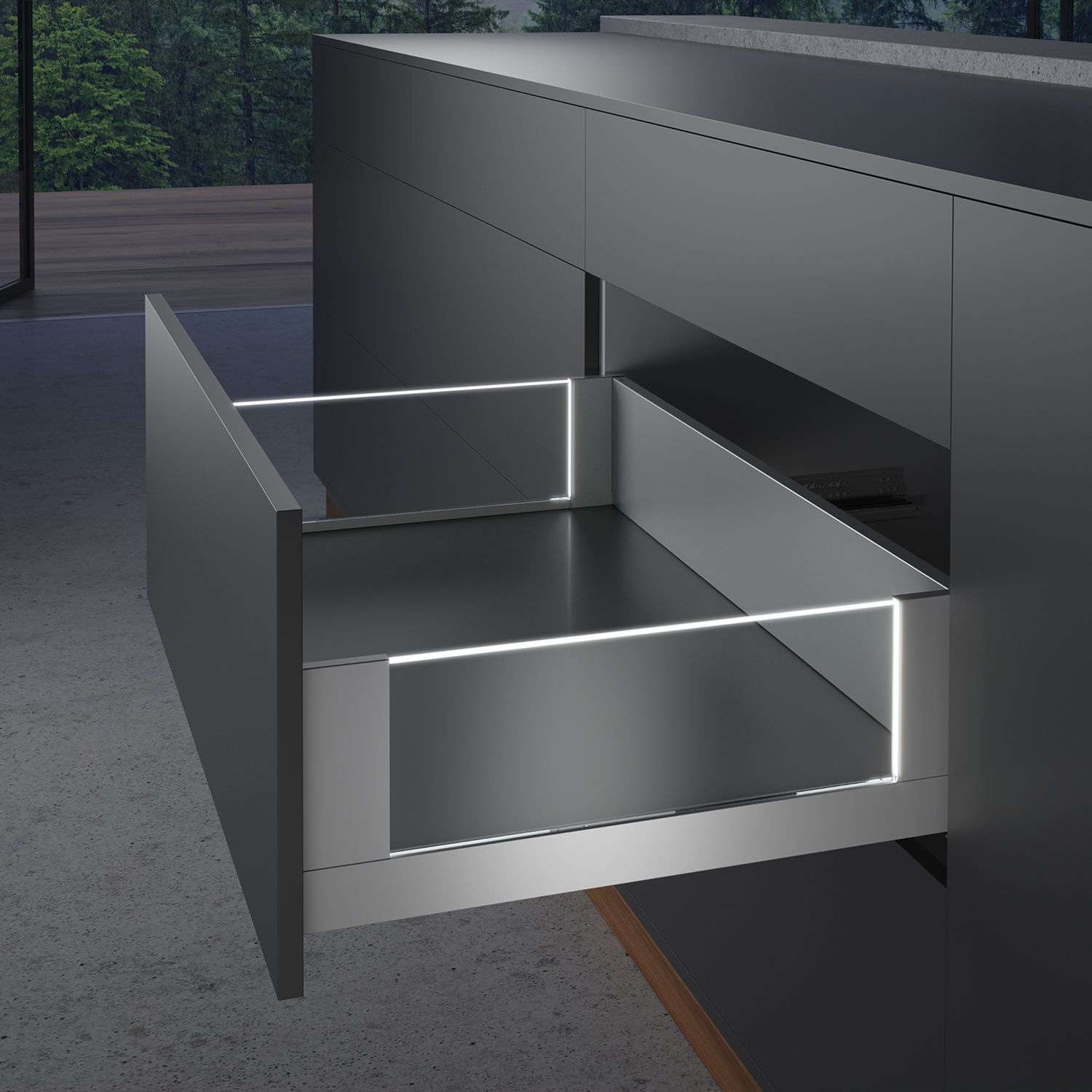  AvanTech YOU Illumination - profilé design de côté de tiroir Inlay