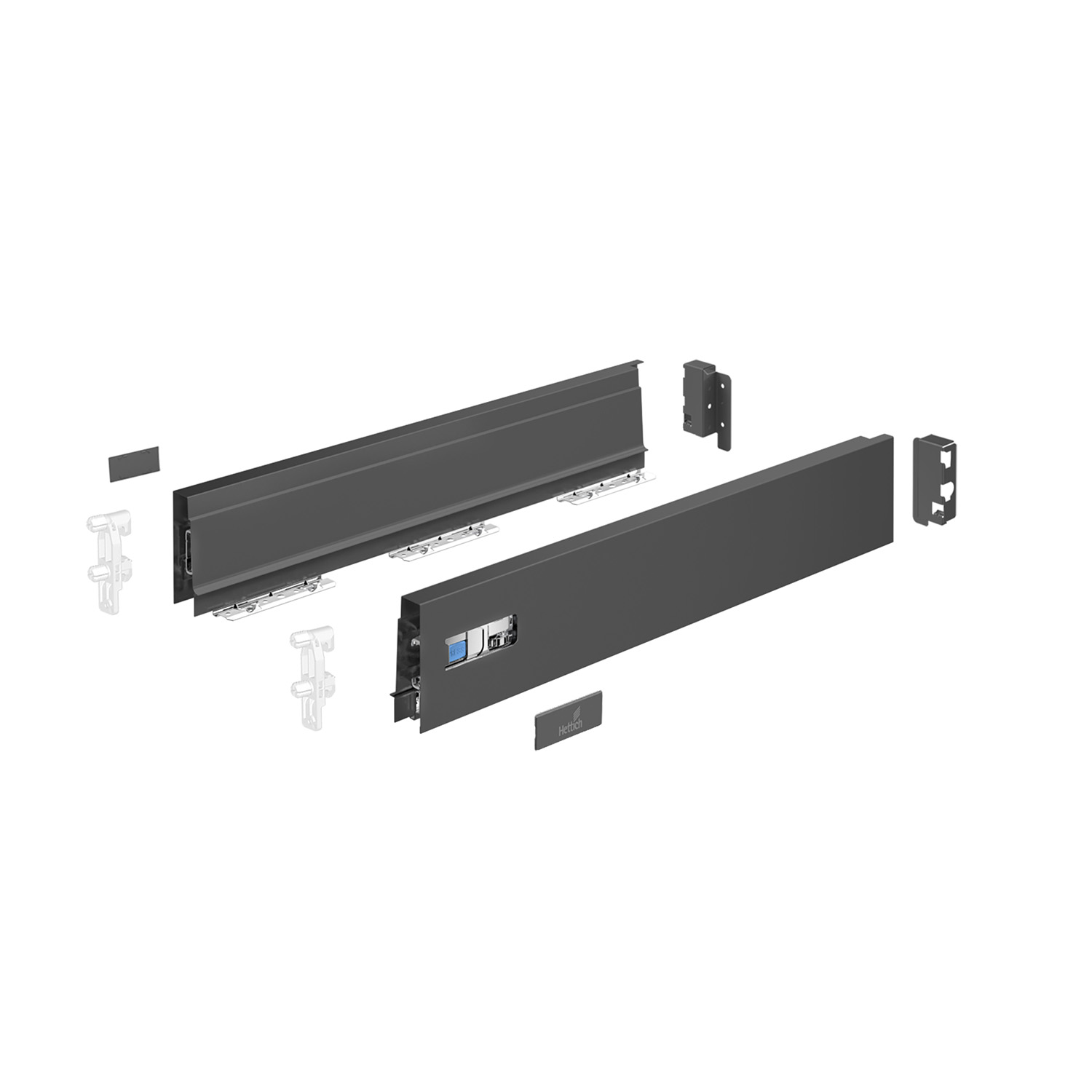 InnoTech Atira Set zijwand, 470 x  70 mm, antraciet, links en rechts