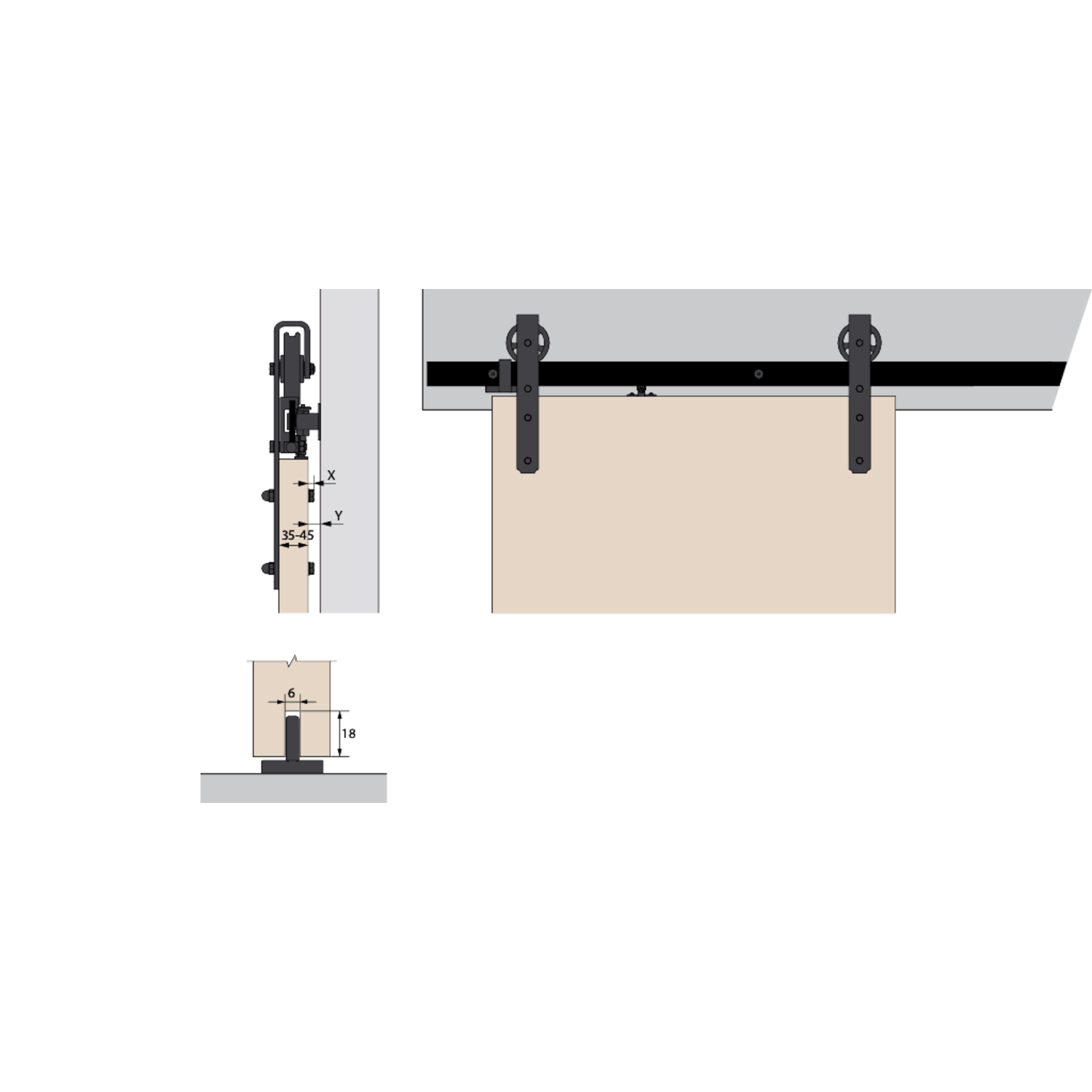 Roc-Design set de rail + Silent Stop 