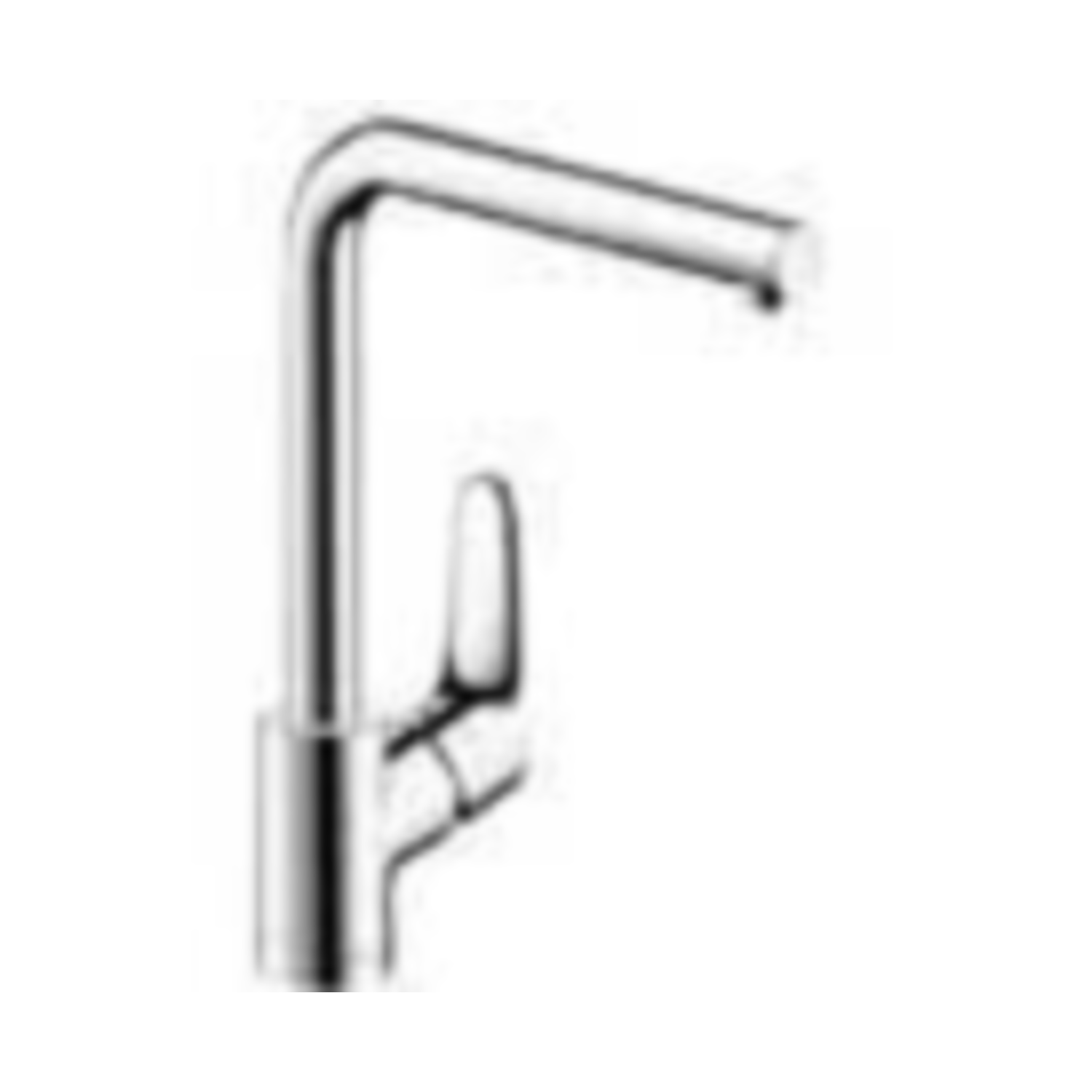 Hansgrohe Focus mitig.evier pivotant inox look  
