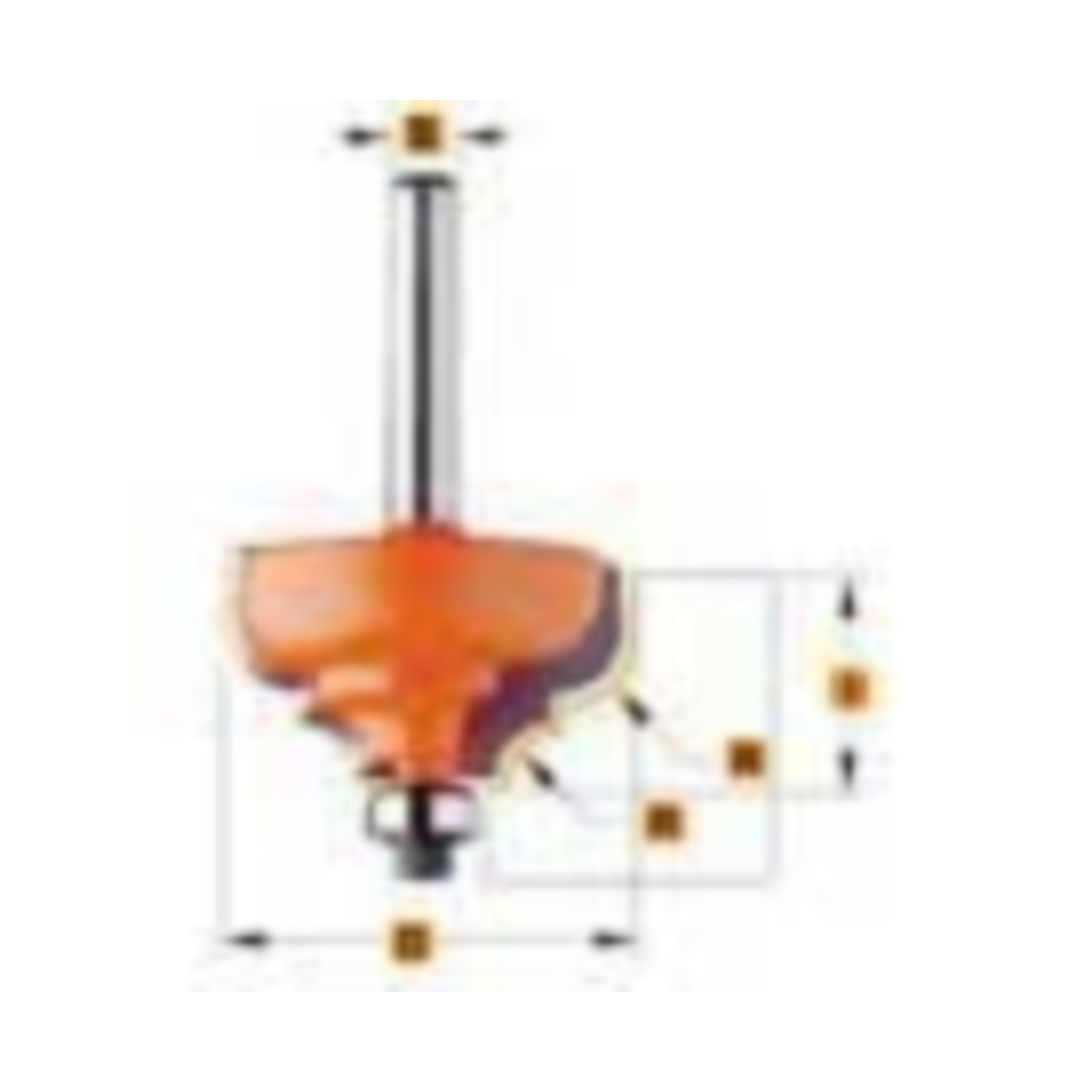 Profielfrees met geleidelager r=6,4 - 4,8 d=35 i=18,5 hw