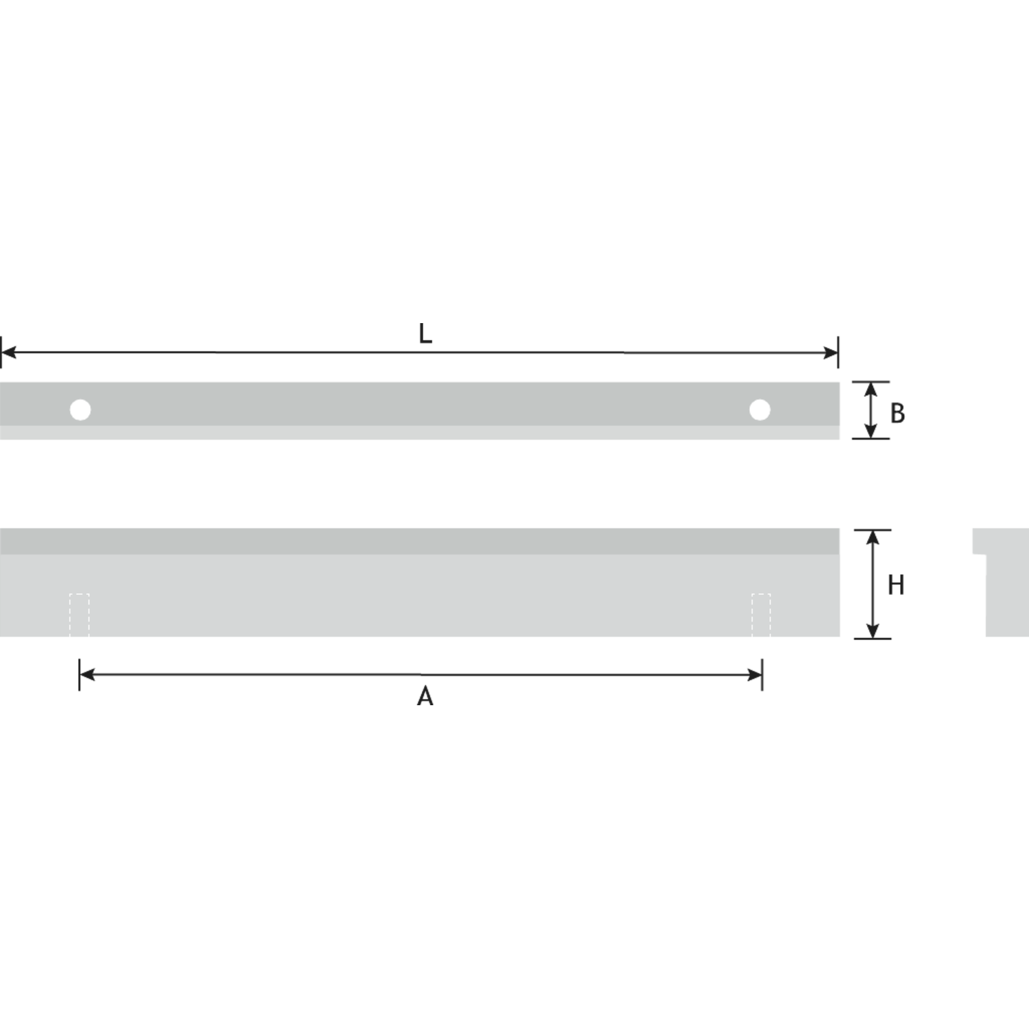 Poignee profile 320/400mm inox look 