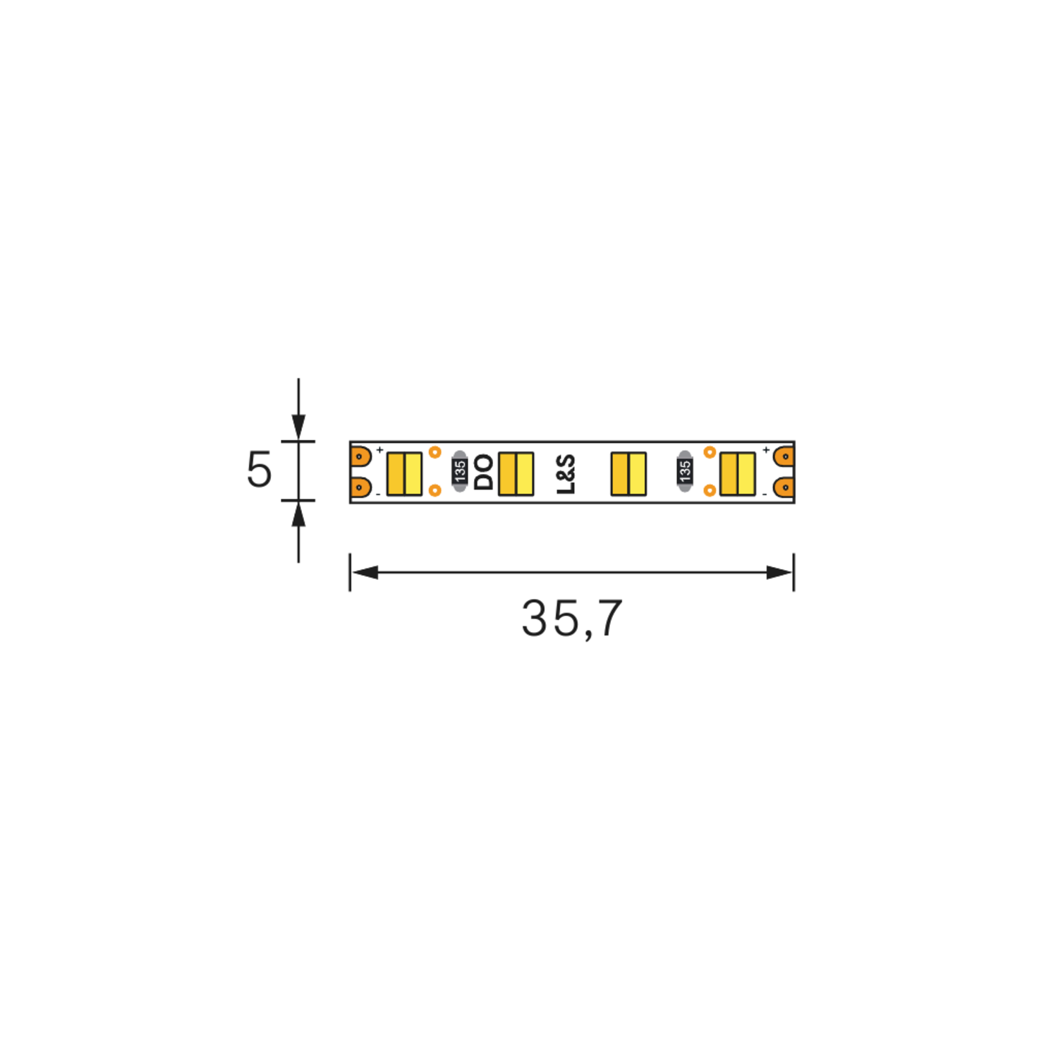 Strip led 5mm Emotion Dual Color 5M 24V