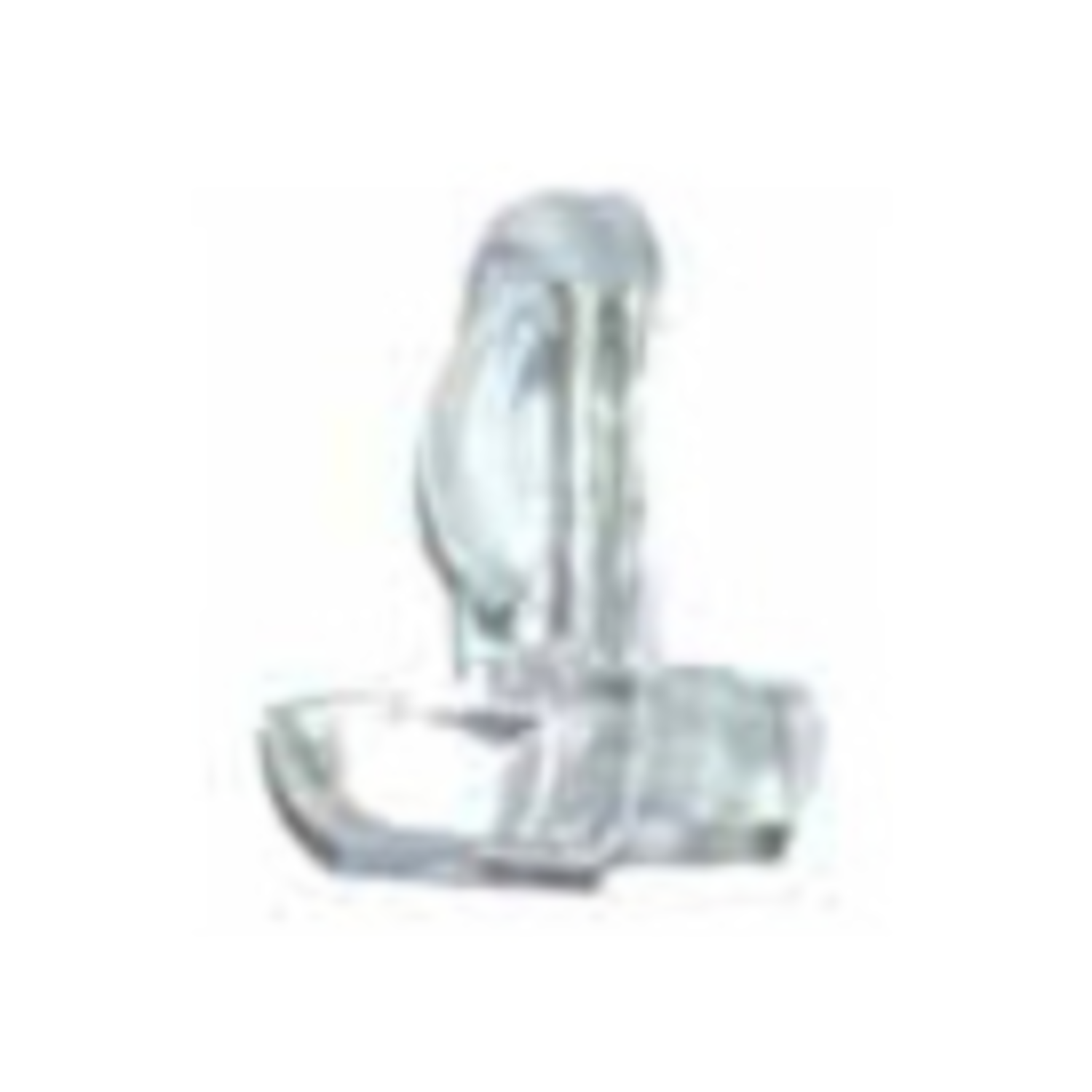 Schabdrager glas met klem 5mm glasklaar