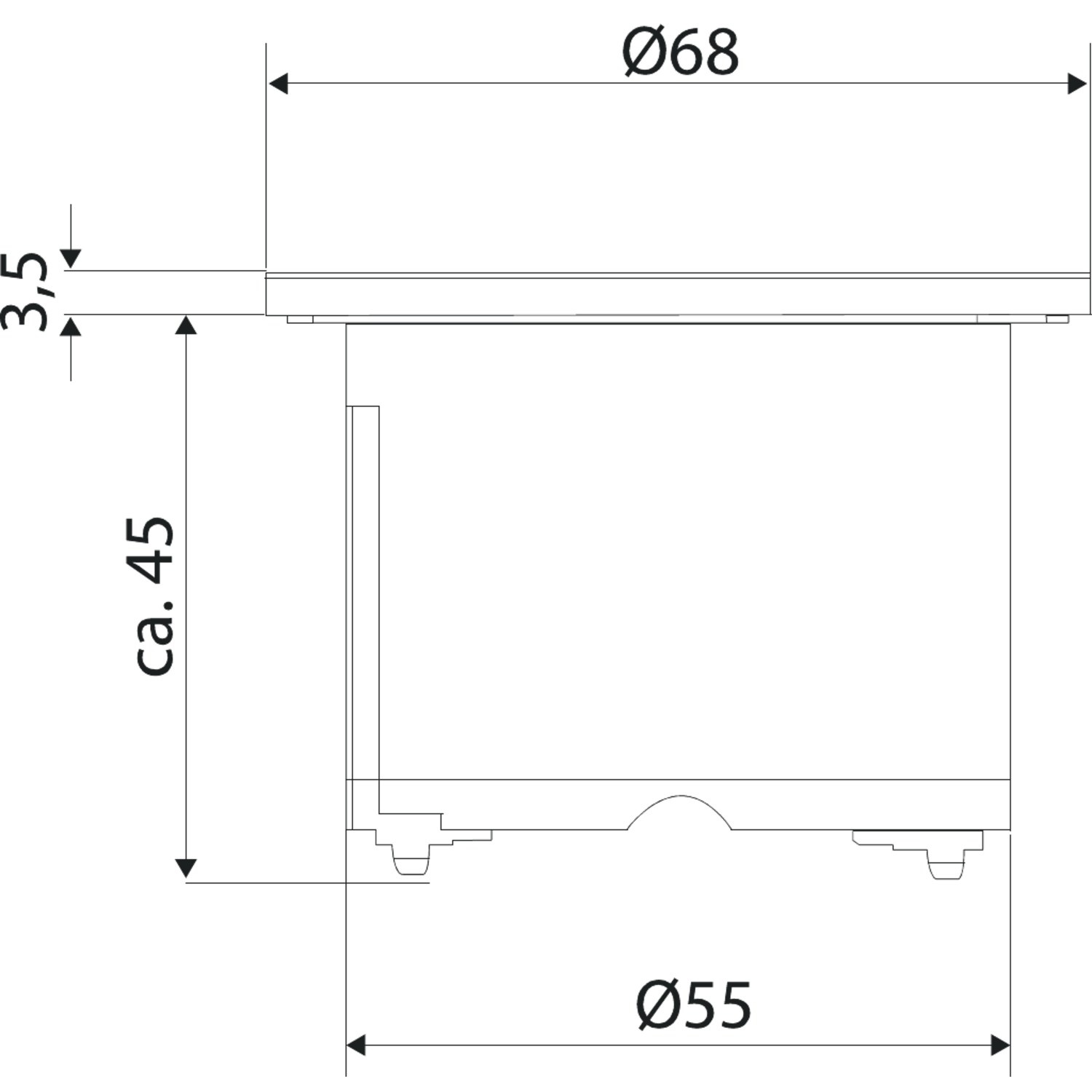 Pix inbouwstopcontact d-nl-l wit/zwart/rvs-look