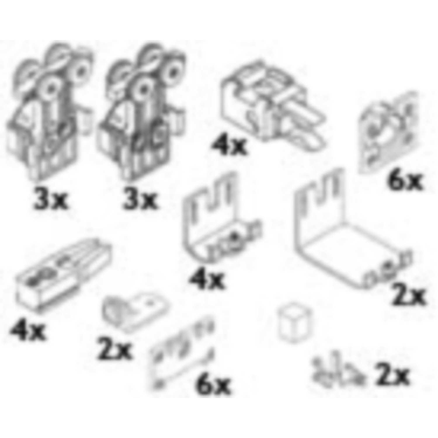 Garniture Hawa Clipo 36 H MS, pour 3 portes ,26mm 