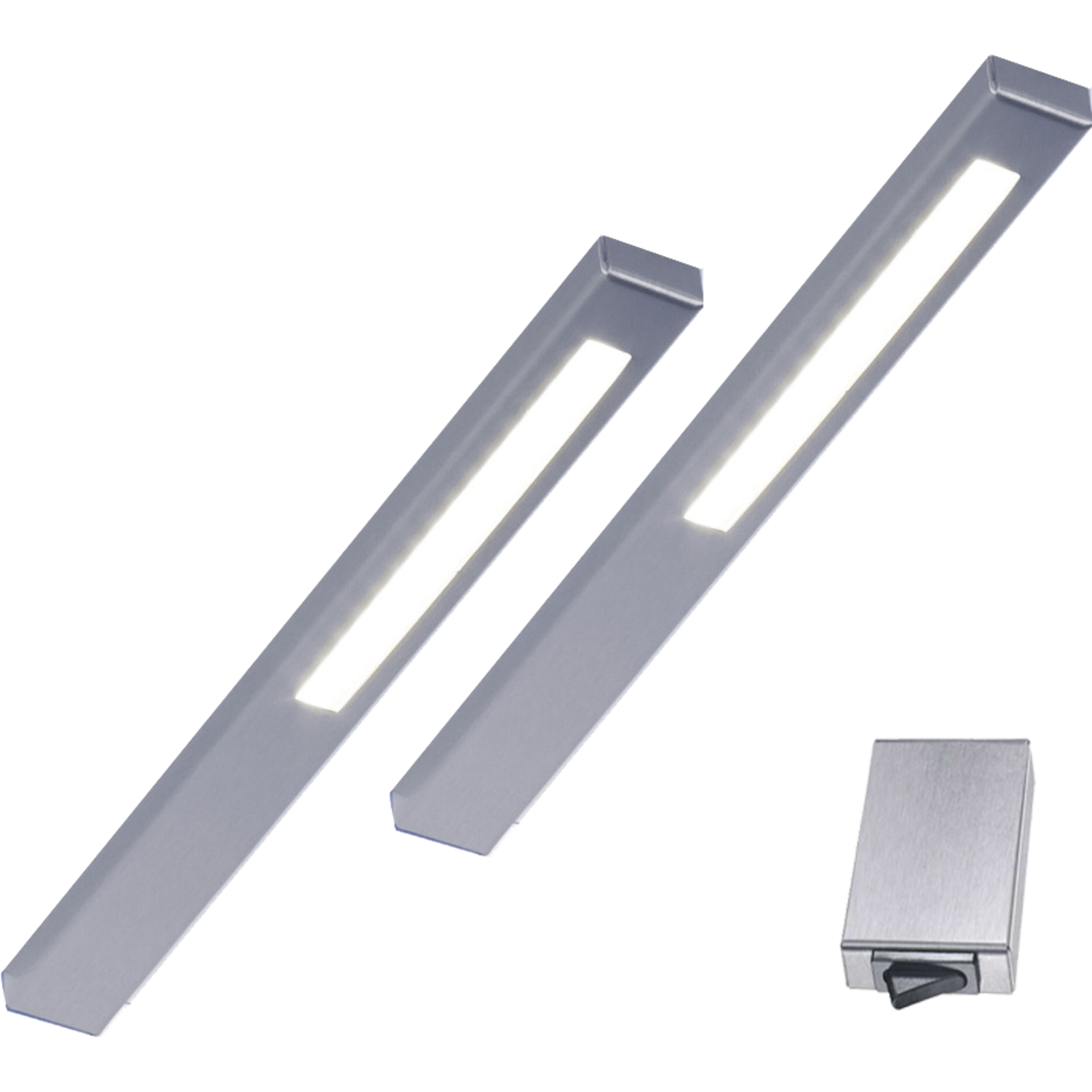 Slim led-Set 2 x 5.4w 12V 3500k inox 
