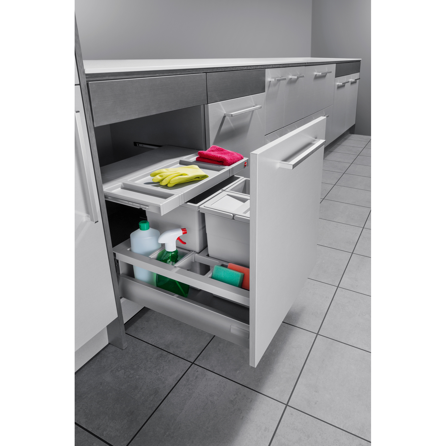 Hailo separato poubelle k 45 cm 35l 18l + 2x8,5l 