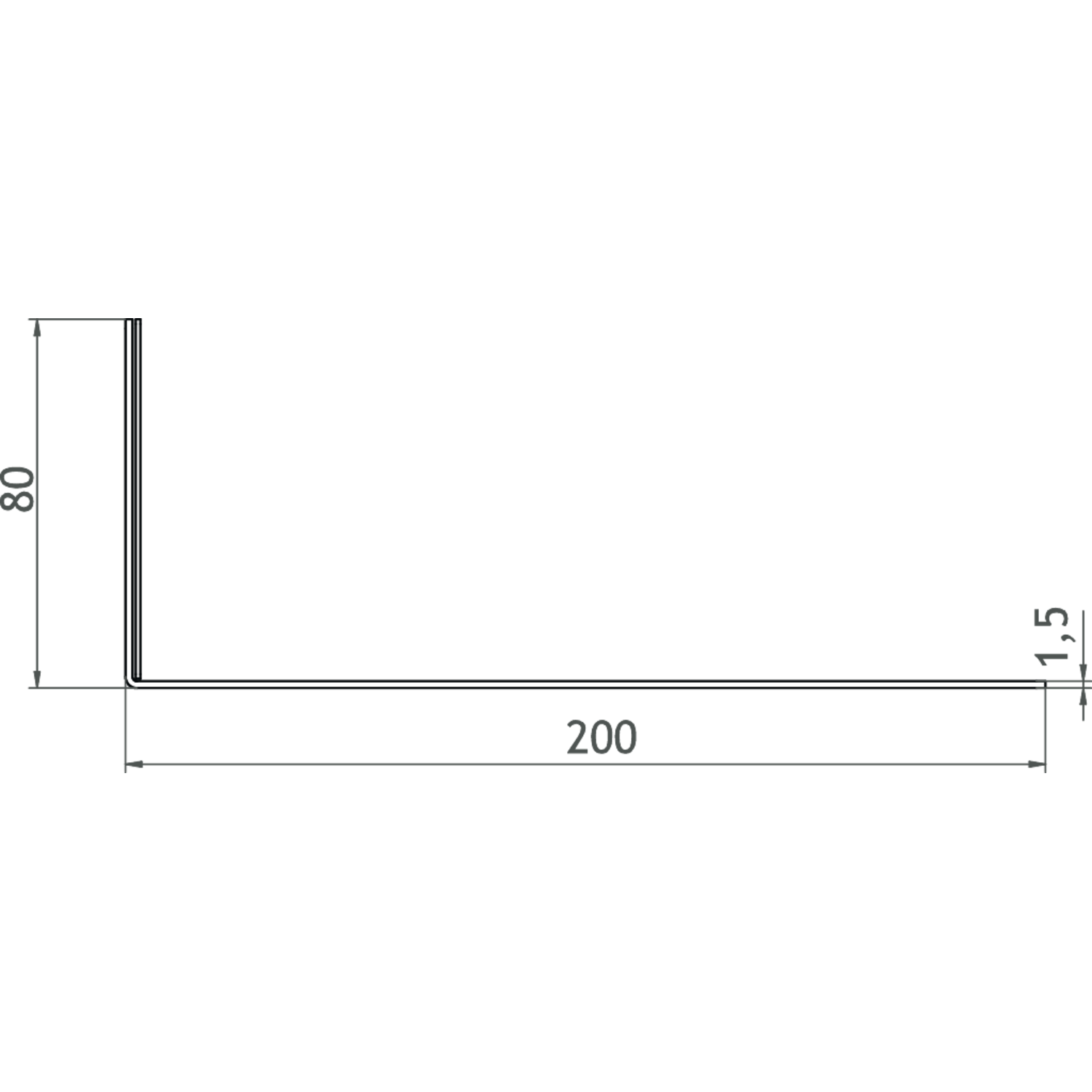 Hoekplank wit 300 mm