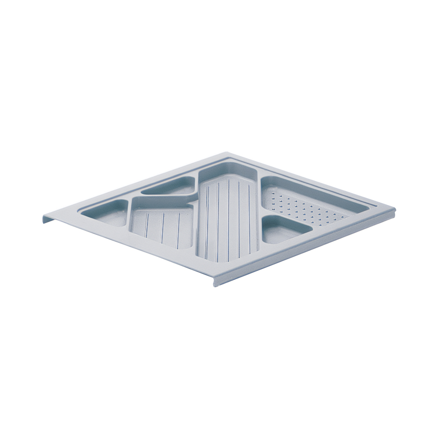 Bac à ustensiles de bureau, hauteur 25 mm, 380 / 392, aspect aluminium