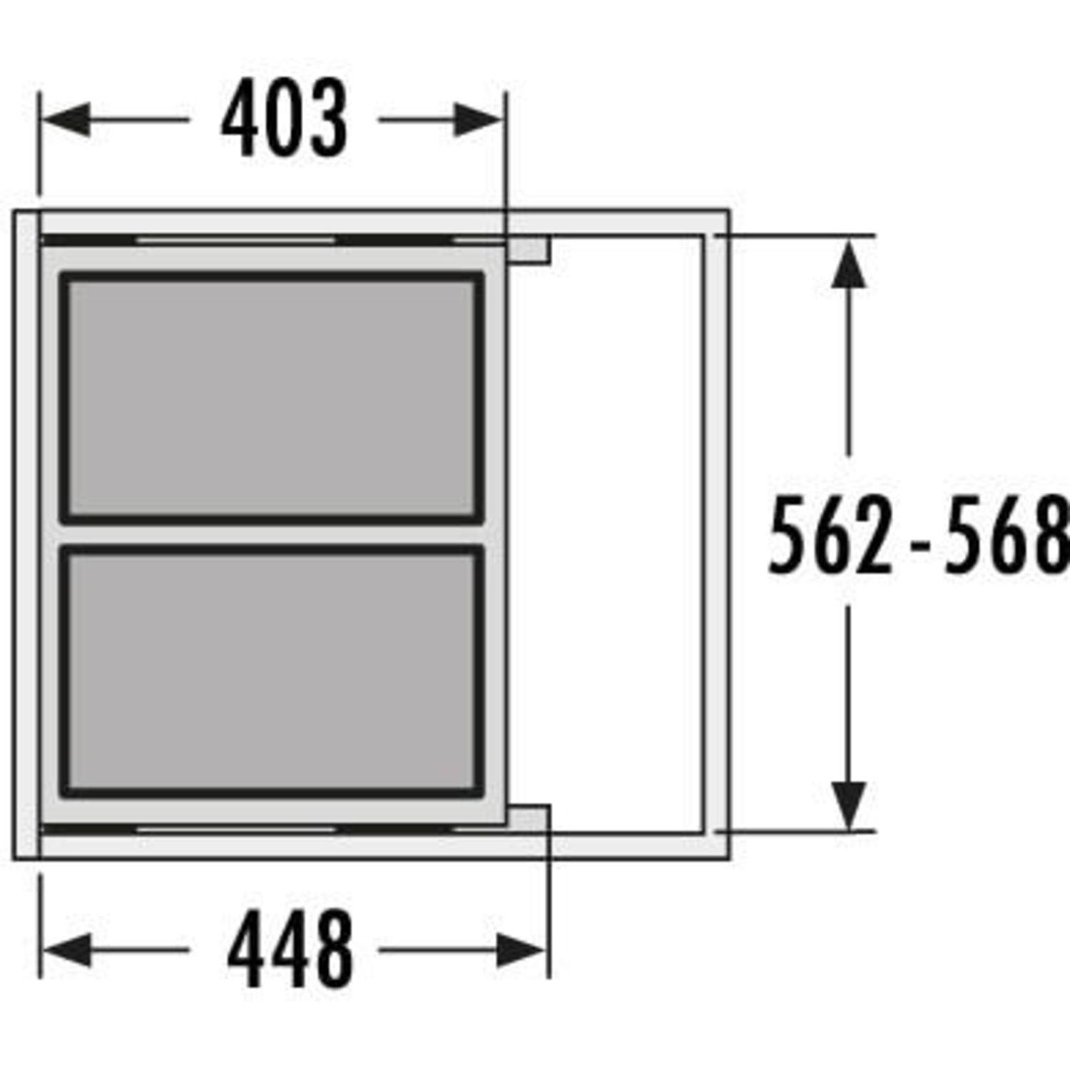 Hailo eurocargo-S 60cm 2 x 30l