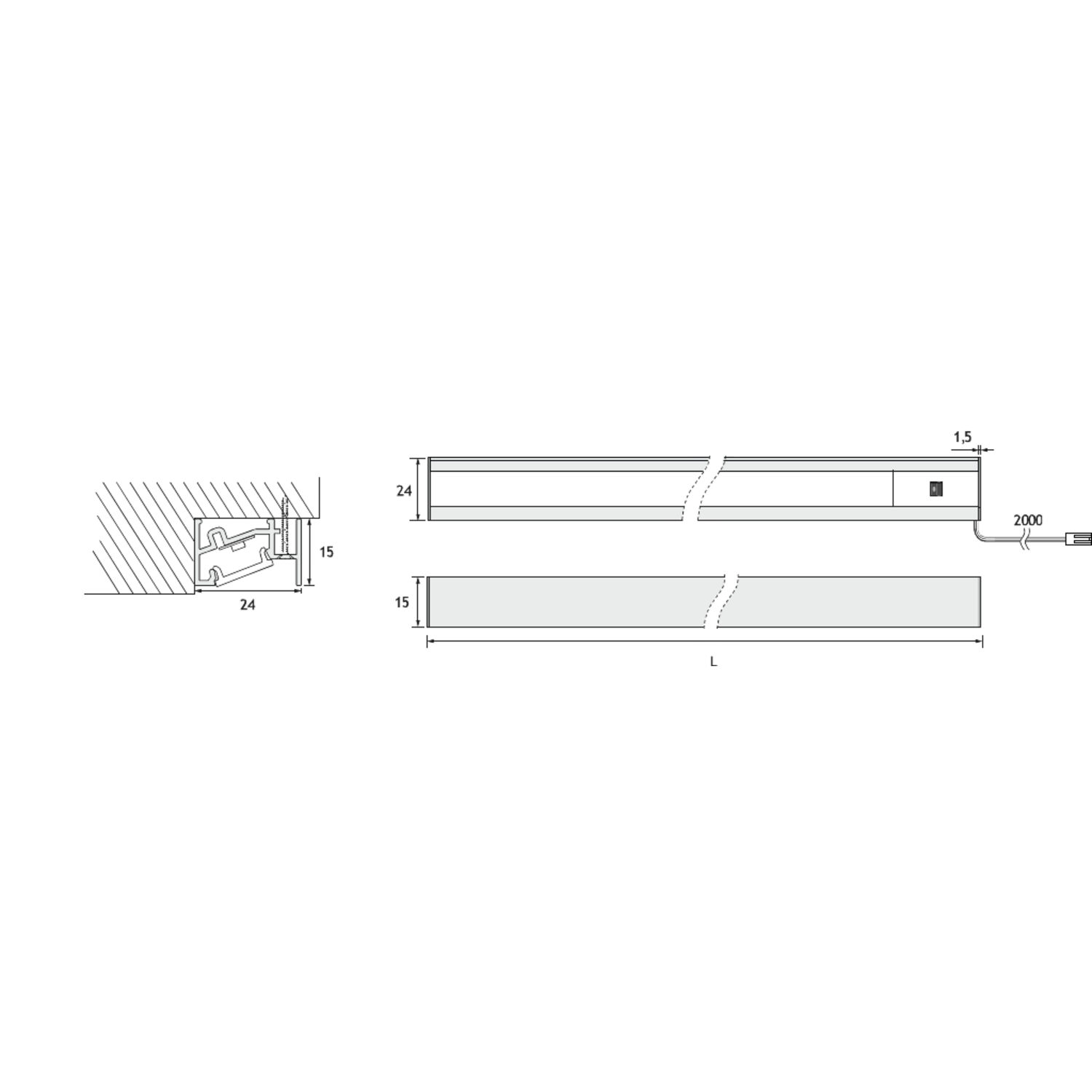 Geocorner xT-Vela 900mm 6,4W 3000K