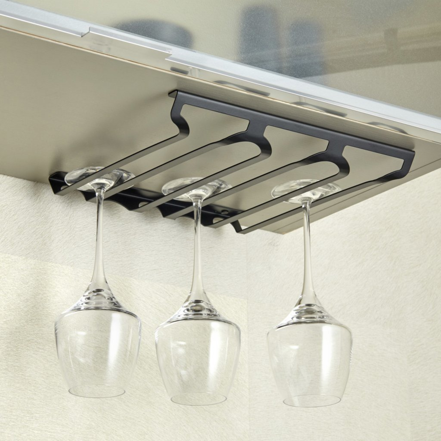 Porte-verres simple noir mat - 3 x 3 verres 
