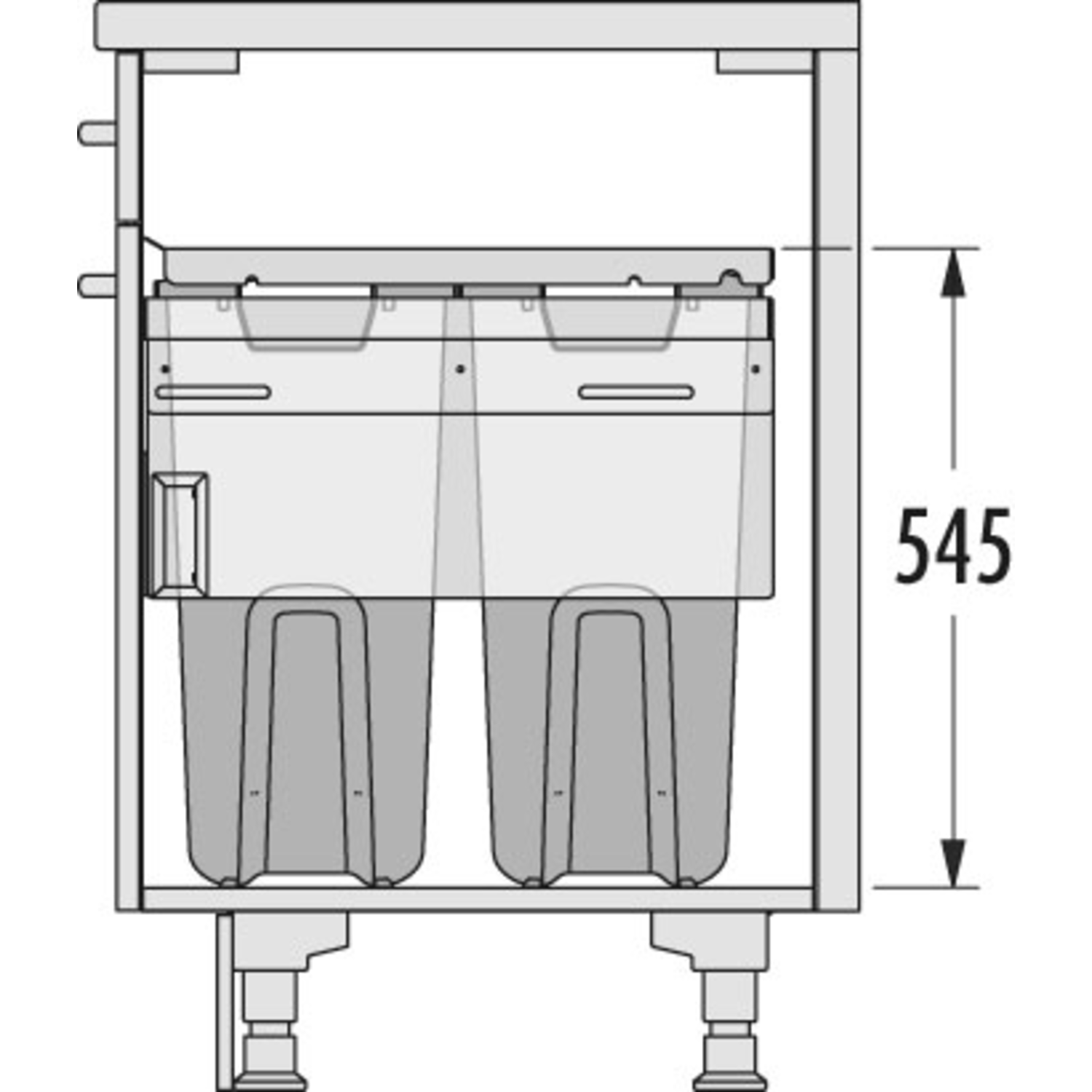 Hailo Laundry Carrier k.45 2x33l grijs
