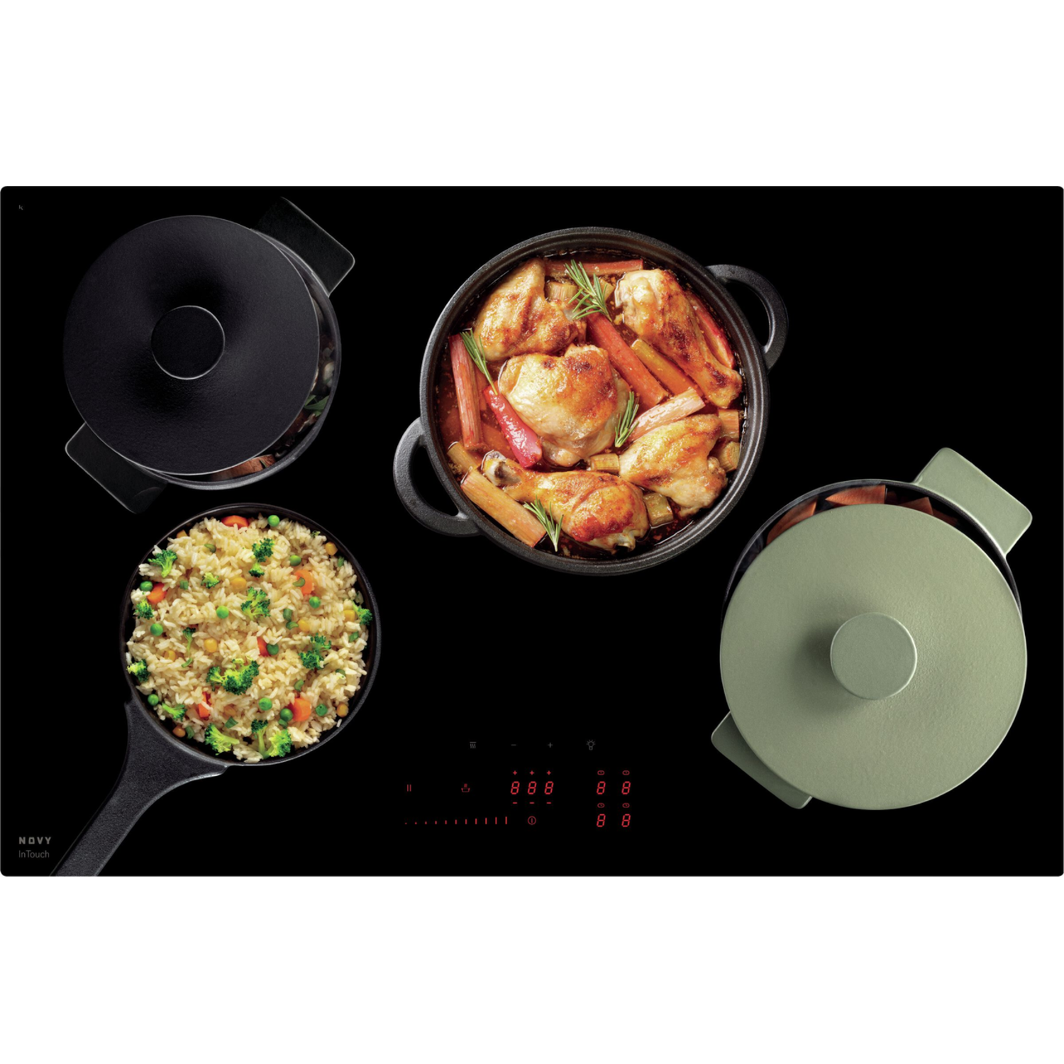 Novy induction Power 80 cm 4 zones intouch 