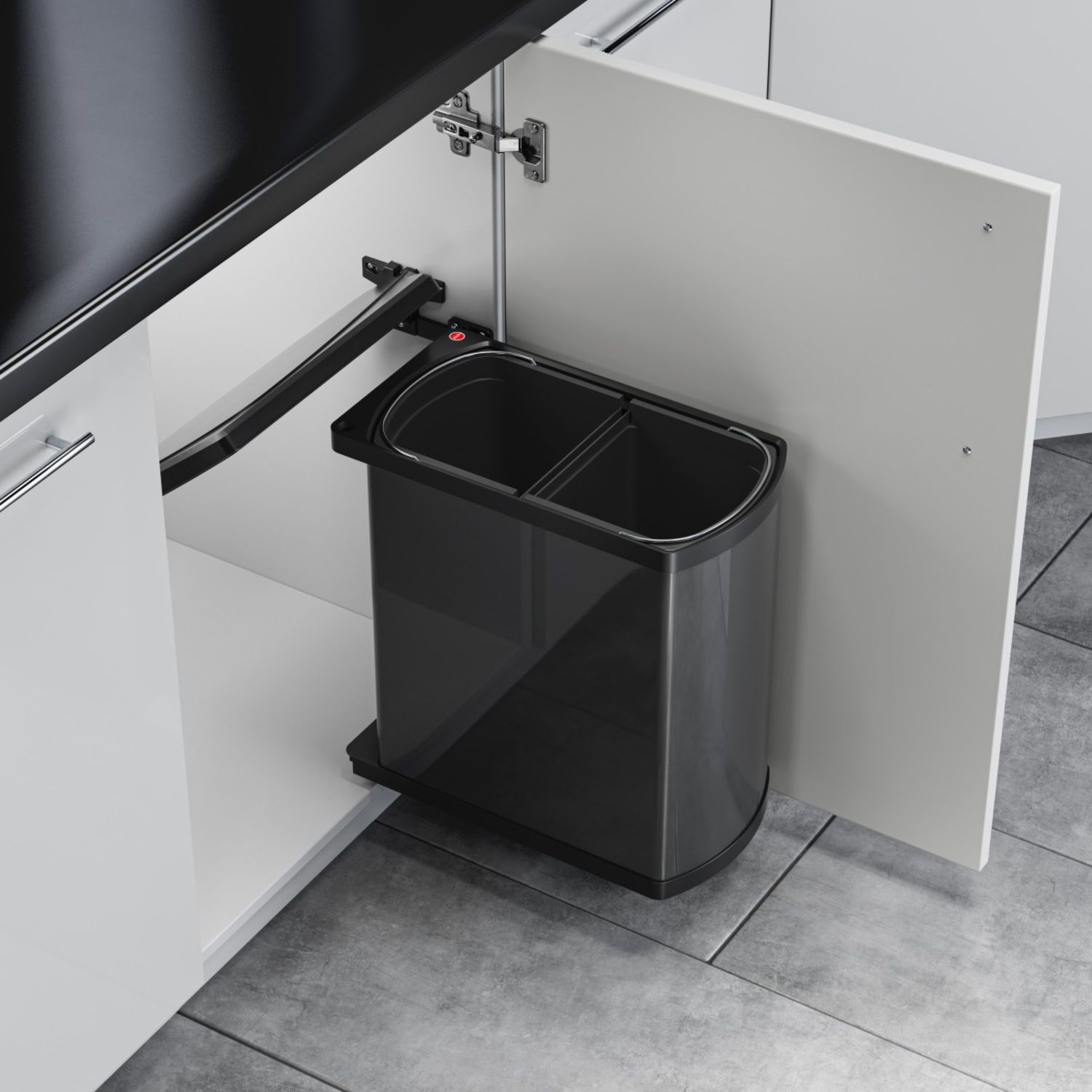 Hailo uno 18l antraciet /zwart