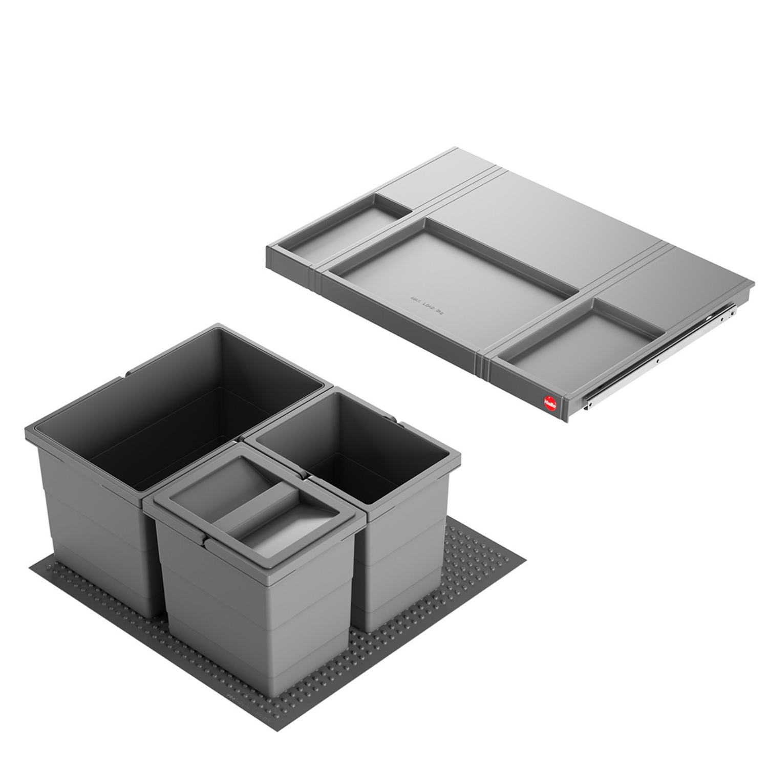Hailo allegro k.60 cm h.220 mm 14+2x6,5l antraciet